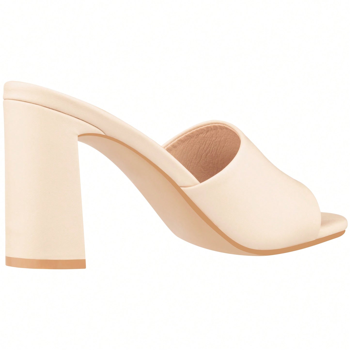 Women's Chunky Heeled Mule Sandals Low Heel Sandals Single Strap Square Toe Chunky Heeled Sandal Suede