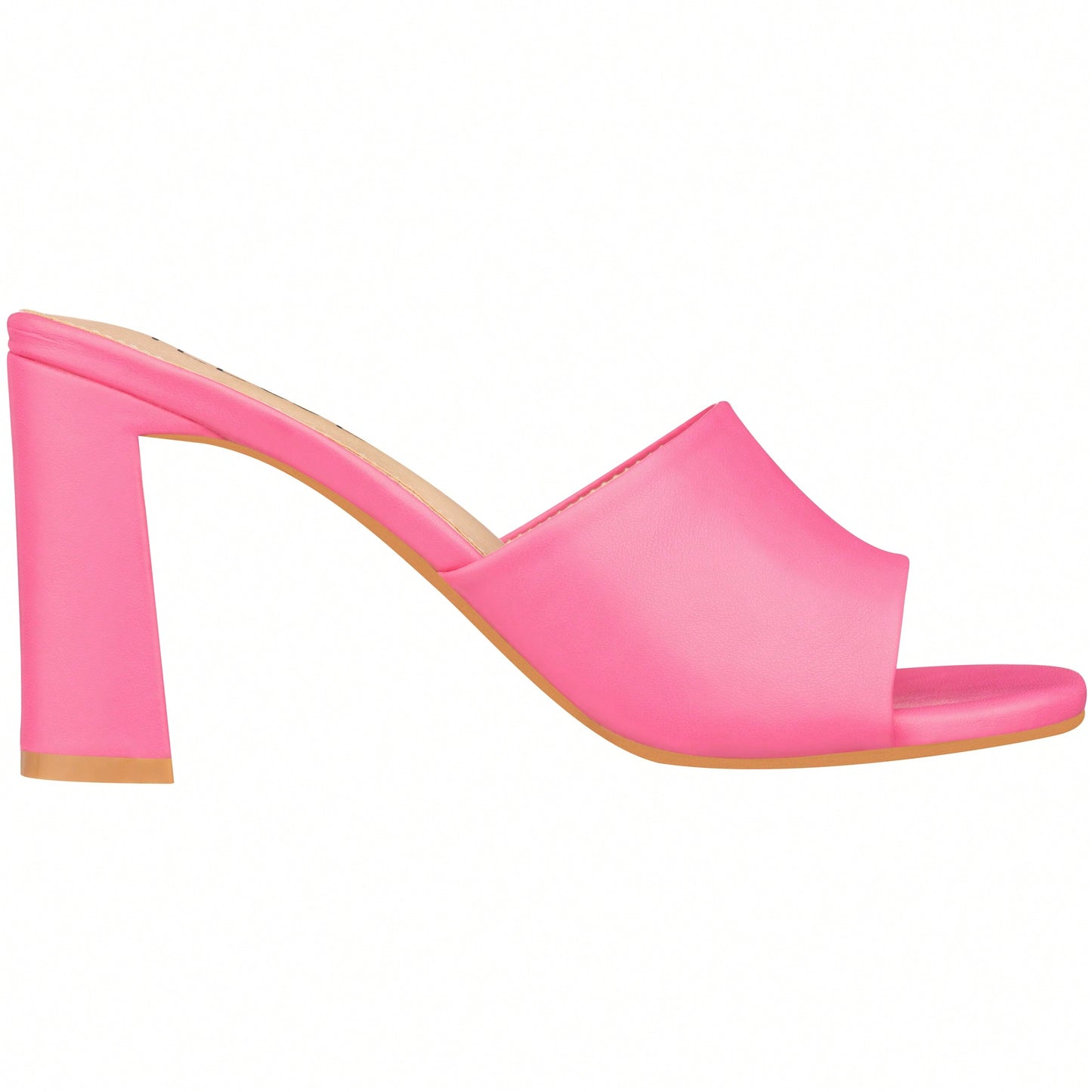 Women's Chunky Heeled Mule Sandals Low Heel Sandals Single Strap Square Toe Chunky Heeled Sandal Suede