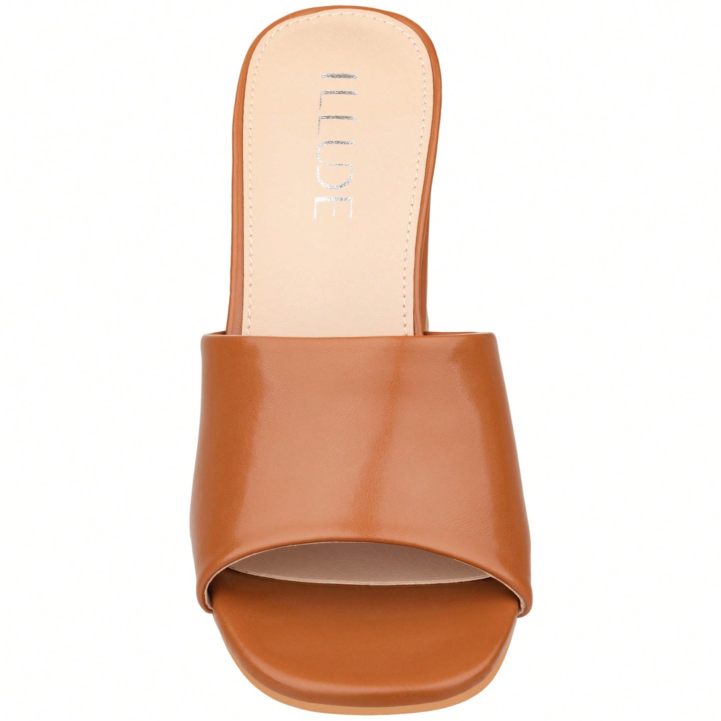 Women's Chunky Heeled Mule Sandals Low Heel Sandals Single Strap Square Toe Chunky Heeled Sandal Suede