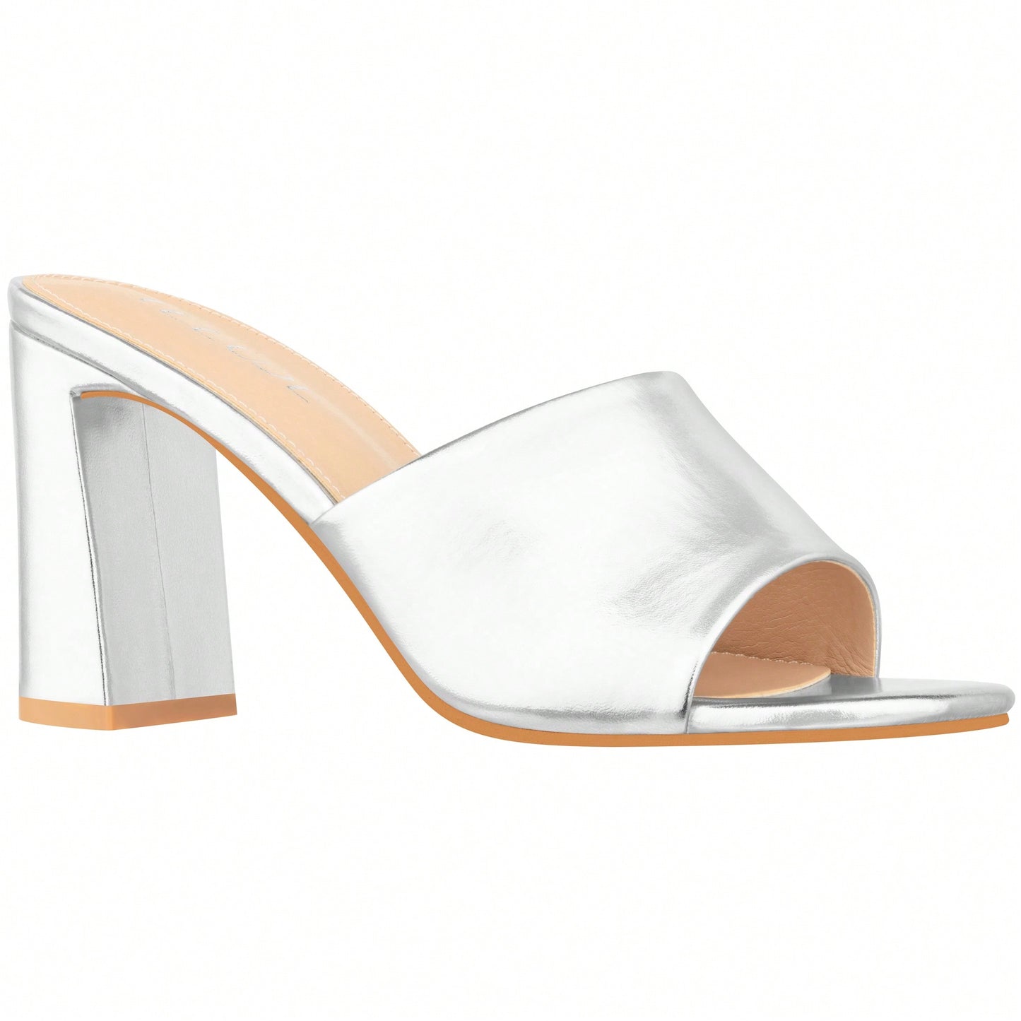 Women's Chunky Heeled Mule Sandals Low Heel Sandals Single Strap Square Toe Chunky Heeled Sandal Suede