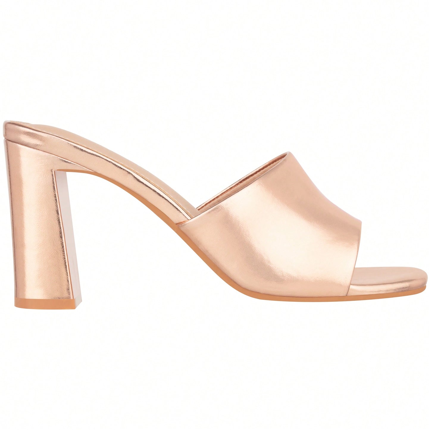 Women's Chunky Heeled Mule Sandals Low Heel Sandals Single Strap Square Toe Chunky Heeled Sandal Suede