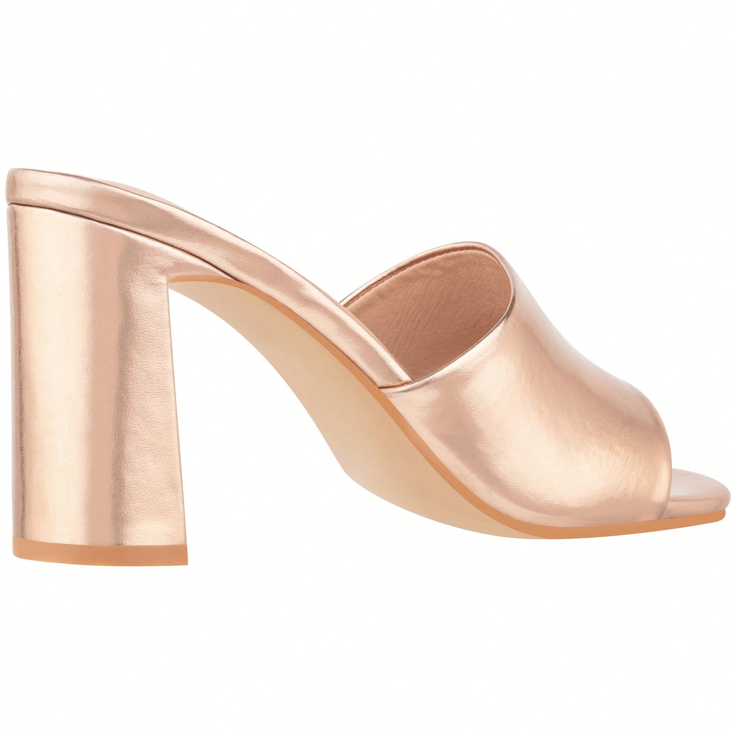 Women's Chunky Heeled Mule Sandals Low Heel Sandals Single Strap Square Toe Chunky Heeled Sandal Suede