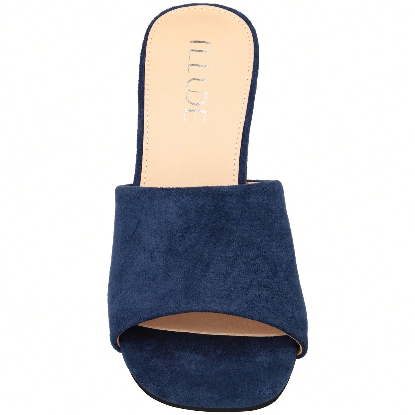 Women's Chunky Heeled Mule Sandals Low Heel Sandals Single Strap Square Toe Chunky Heeled Sandal Suede