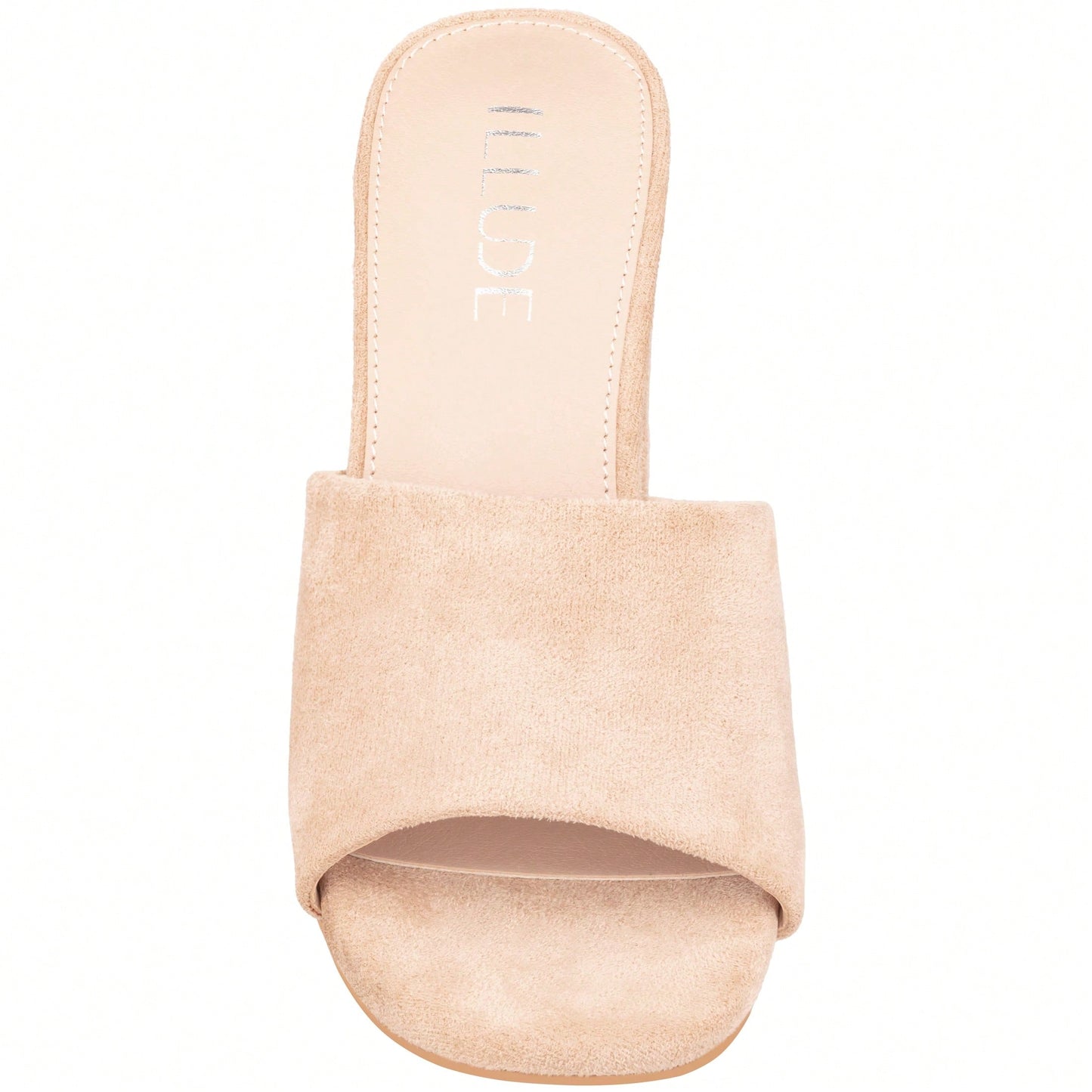 Women's Chunky Heeled Mule Sandals Low Heel Sandals Single Strap Square Toe Chunky Heeled Sandal Suede