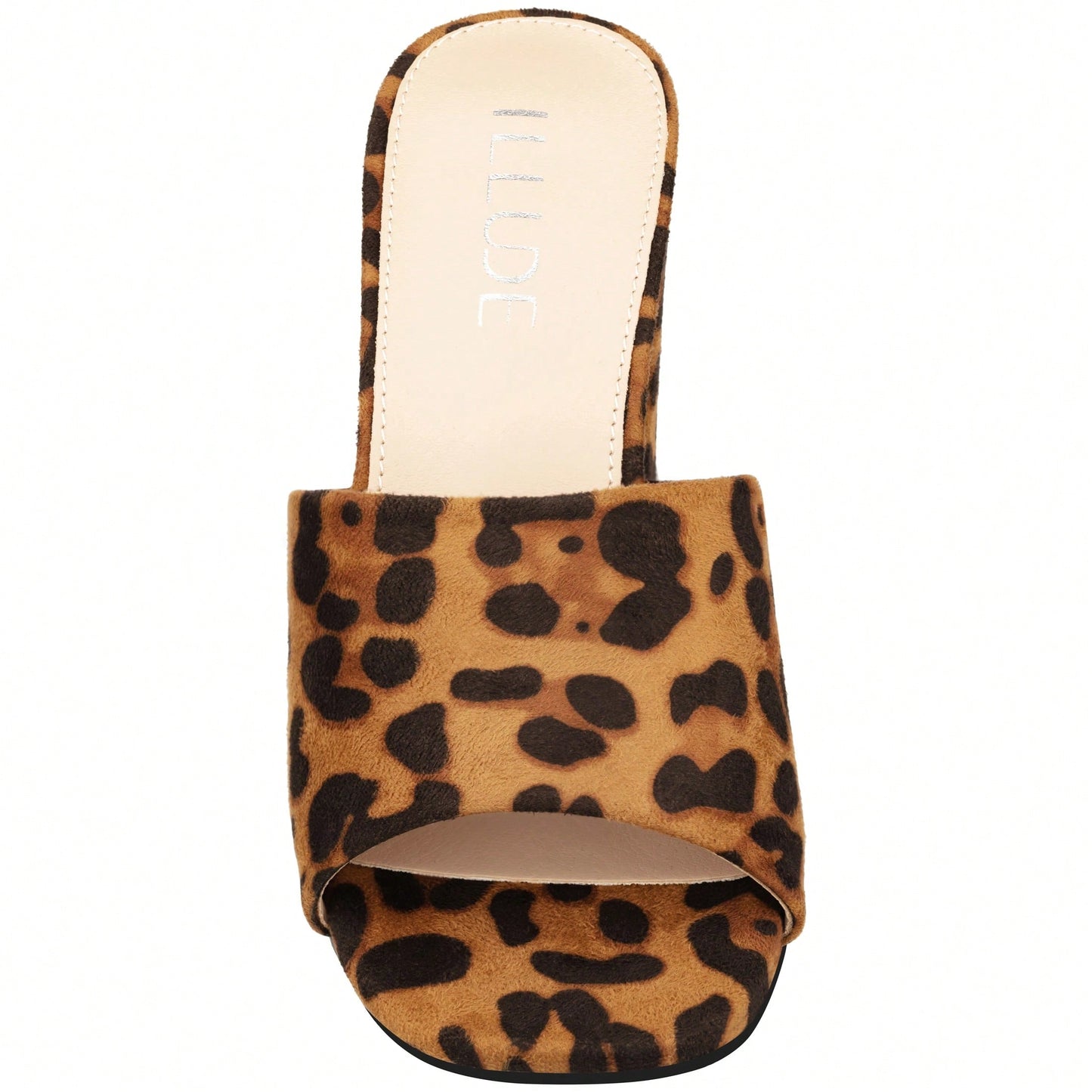 Women's Chunky Heeled Mule Sandals Low Heel Sandals Single Strap Square Toe Chunky Heeled Sandal Suede