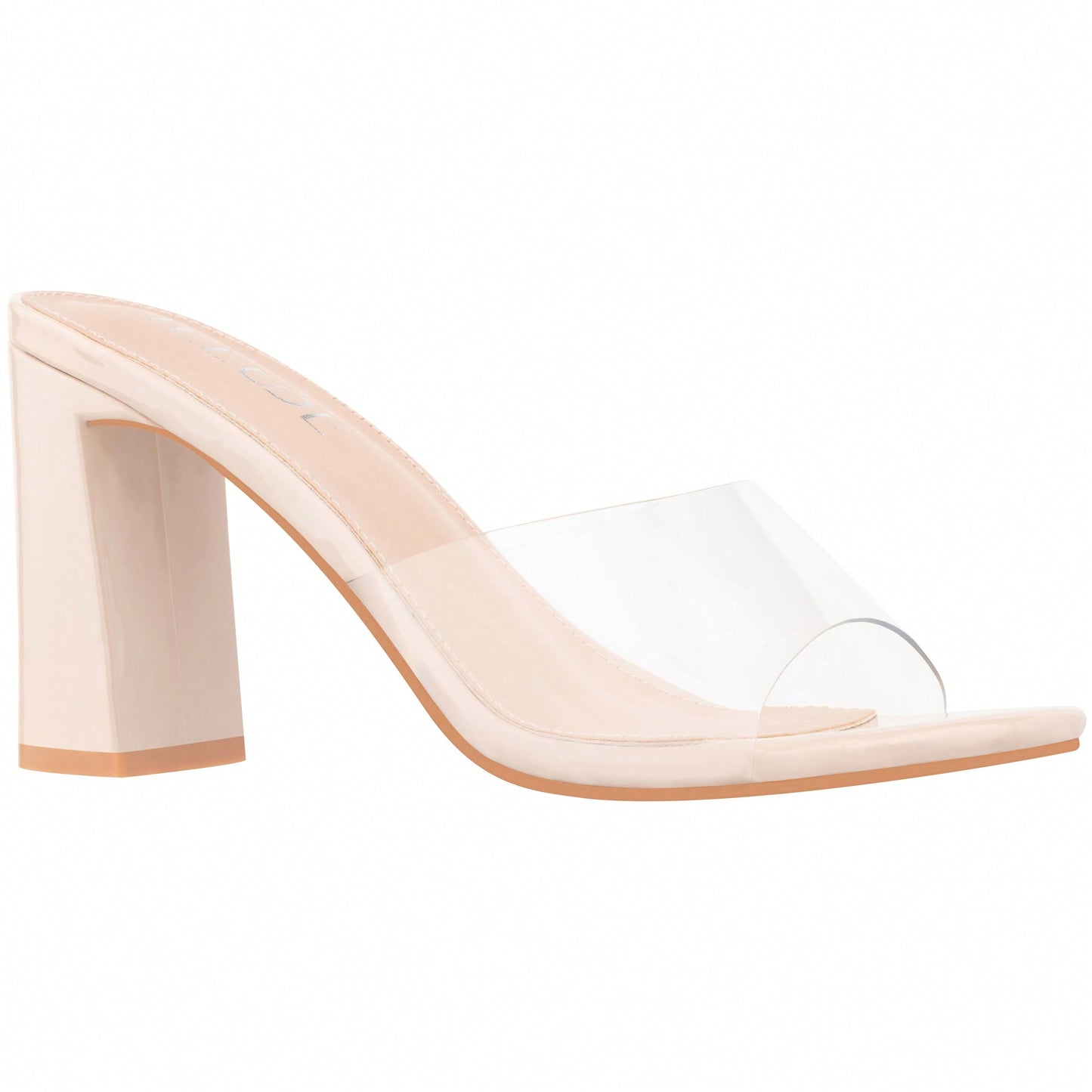 Women's Chunky Heeled Mule Sandals Low Heel Sandals Single Strap Square Toe Chunky Heeled Sandal Suede