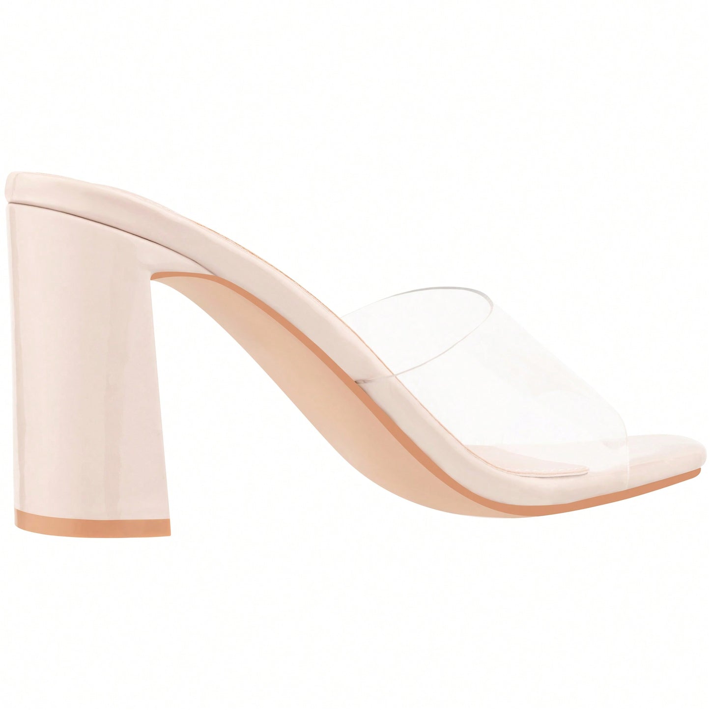 Women's Chunky Heeled Mule Sandals Low Heel Sandals Single Strap Square Toe Chunky Heeled Sandal Suede