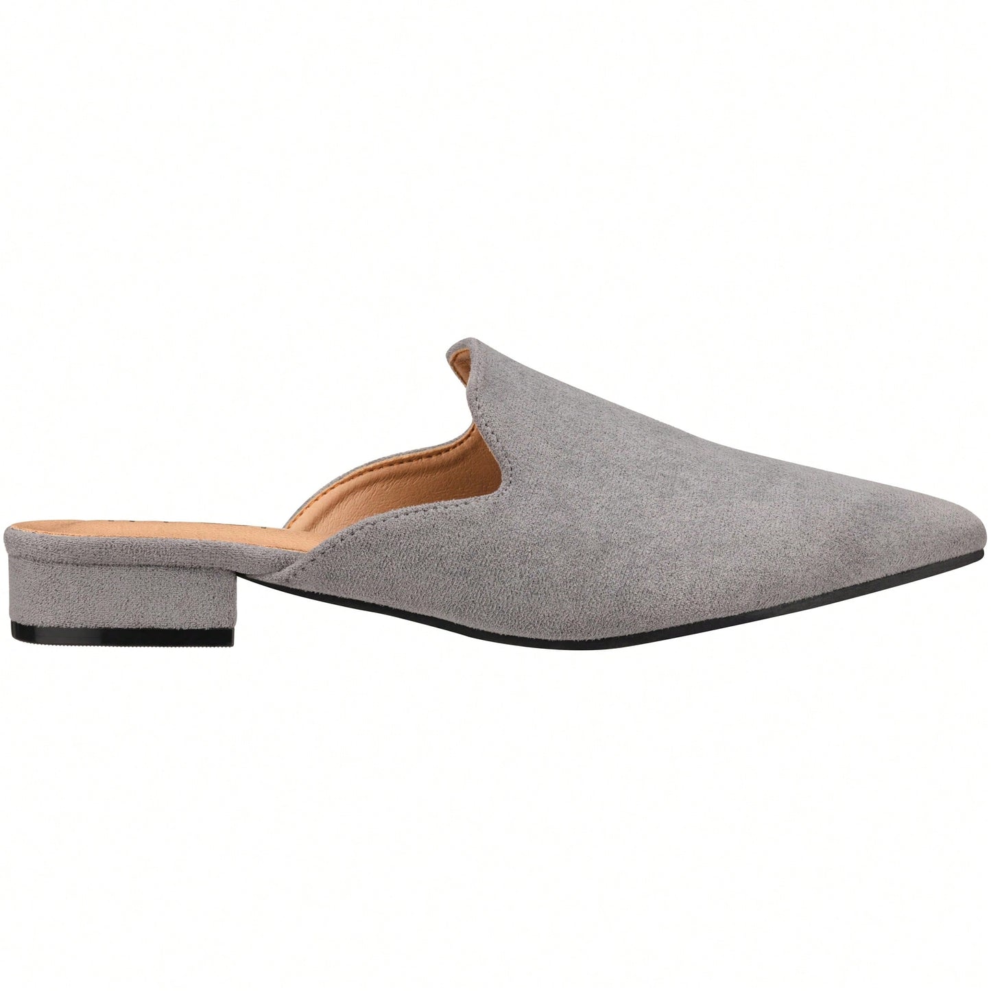 Women's Flat Mules Point Toe Loafer Mule Flats Backless Slip On Slides Loafer Shoes