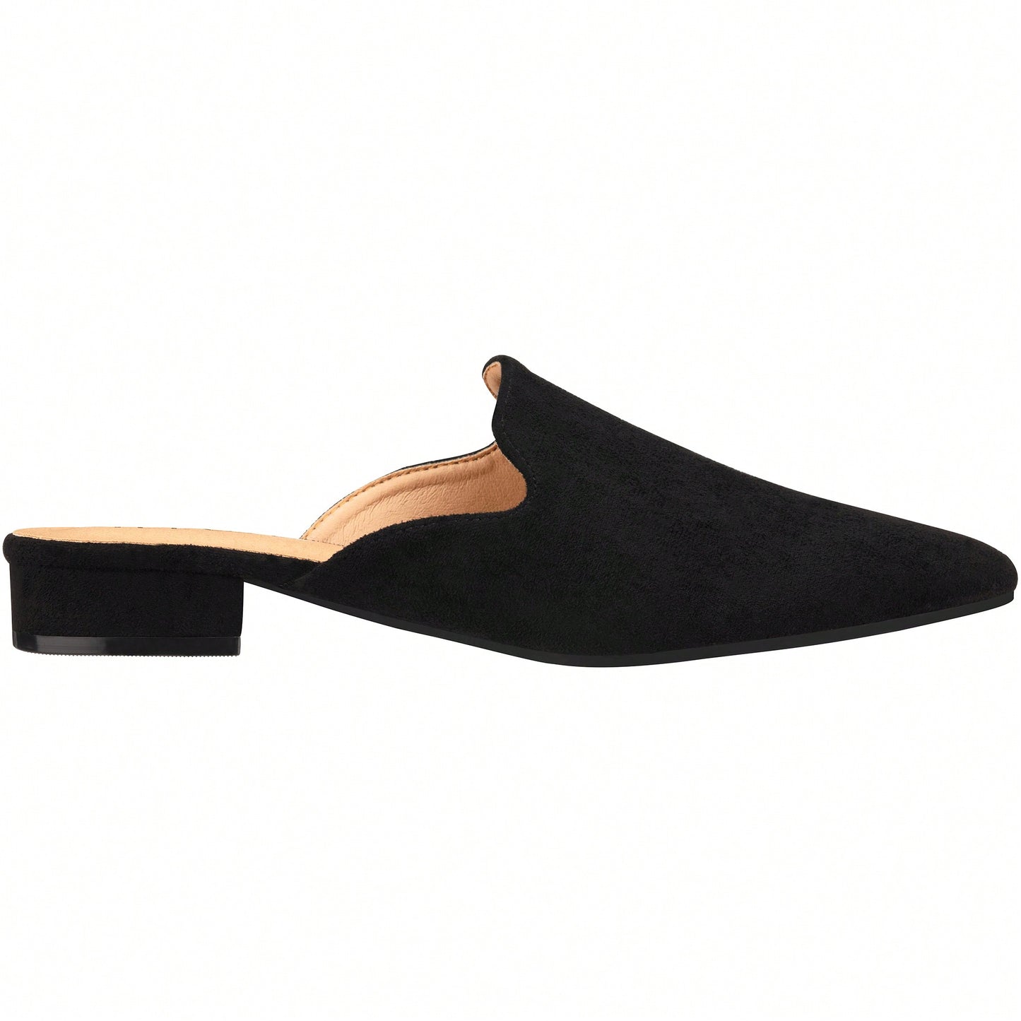 Women's Flat Mules Point Toe Loafer Mule Flats Backless Slip On Slides Loafer Shoes