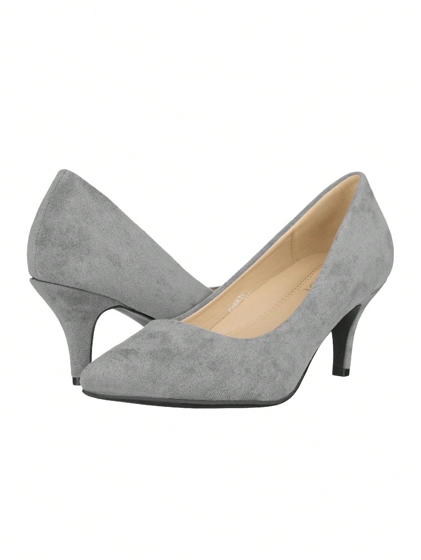 Women's Pointed Toe Stiletto Heels Thin Heel Pump Pointed Toe Low Heel Pumps PU