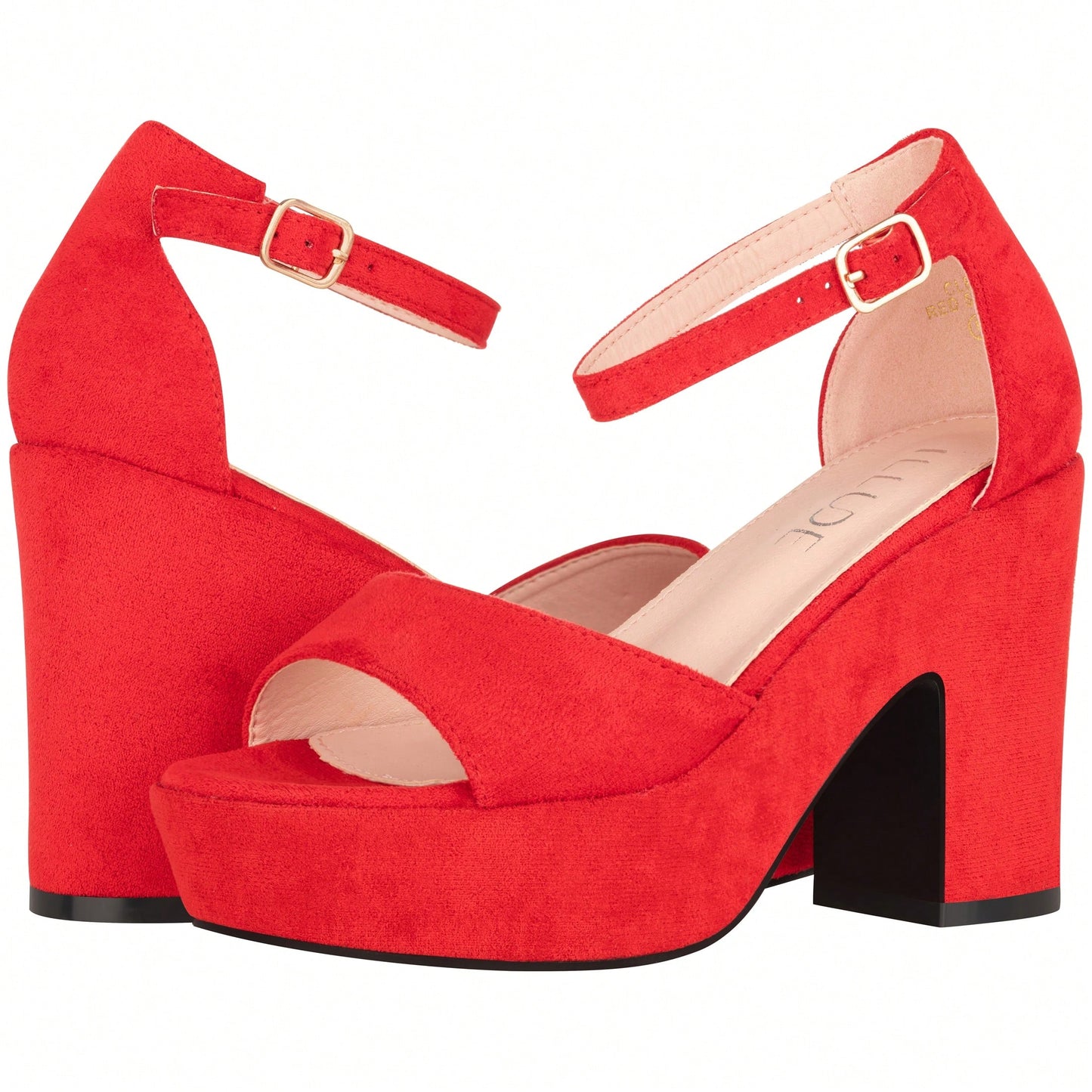 Women Platform Chunky Heeled Sandals Ankle Strap Sexy Open Toe Heels Chunky Block Platform Wedge Sandals