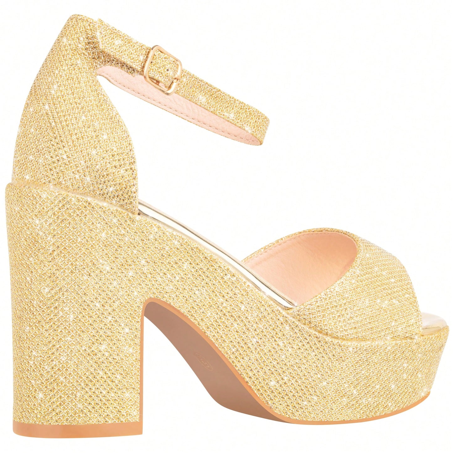 Women Platform Chunky Heeled Sandals Ankle Strap Sexy Open Toe Heels Chunky Block Platform Wedge Sandals Suede