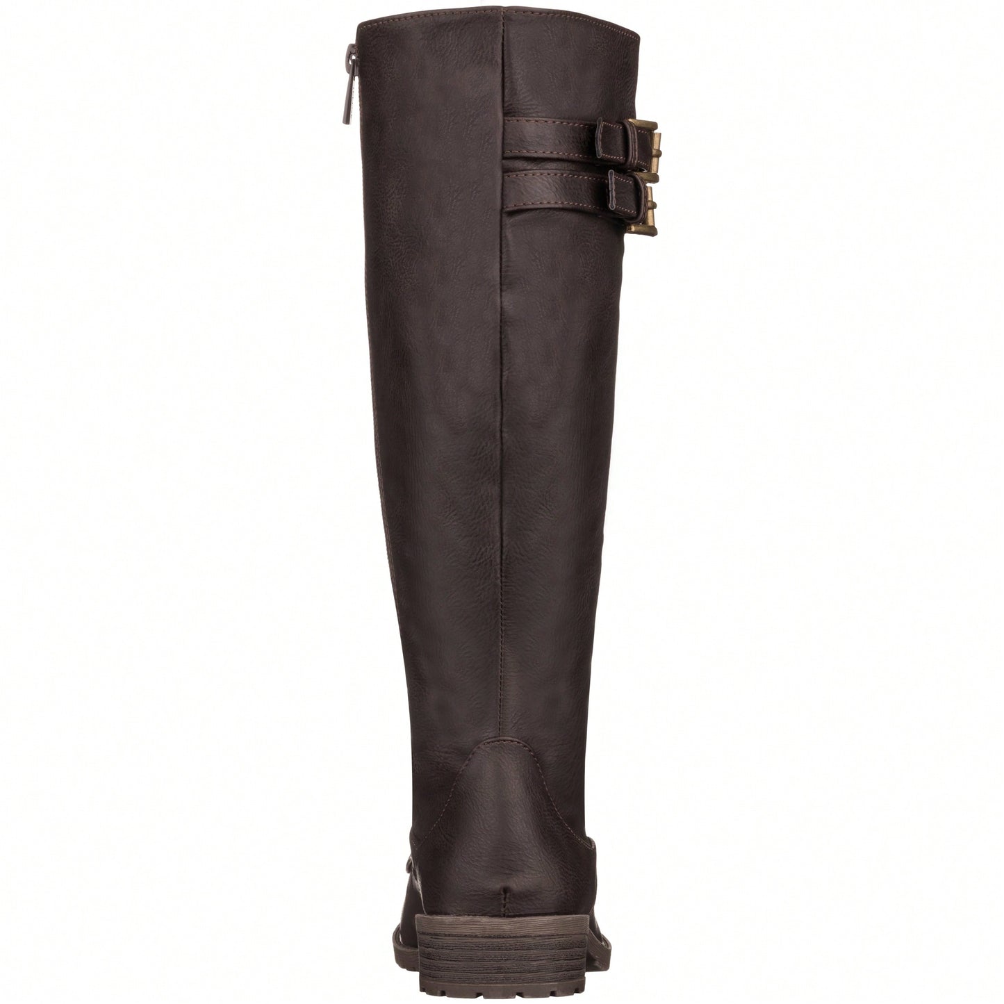 Women's Knee High Riding Boot Lace Up Boot Fashionable Buckle Wide Calf Knee High Combat Boot