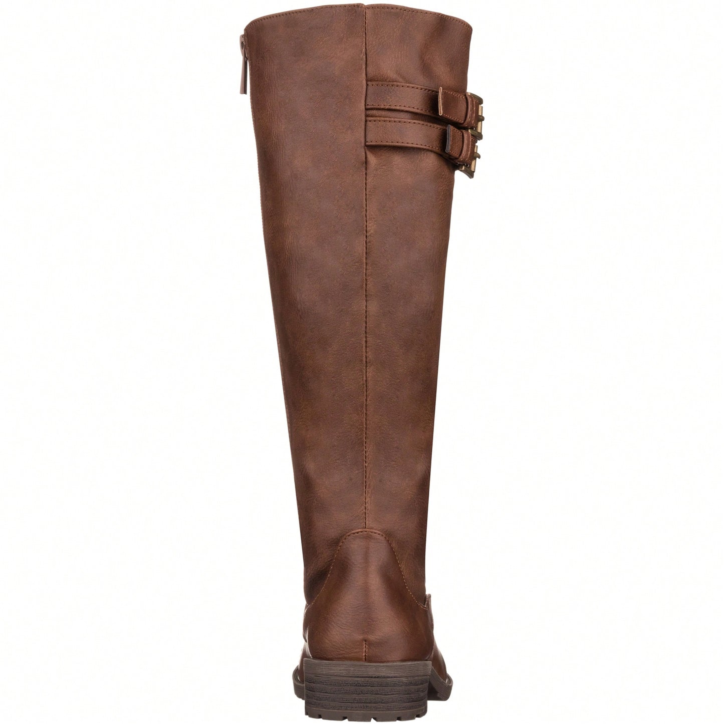 Women's Knee High Riding Boot Lace Up Boot Fashionable Buckle Wide Calf Knee High Combat Boot