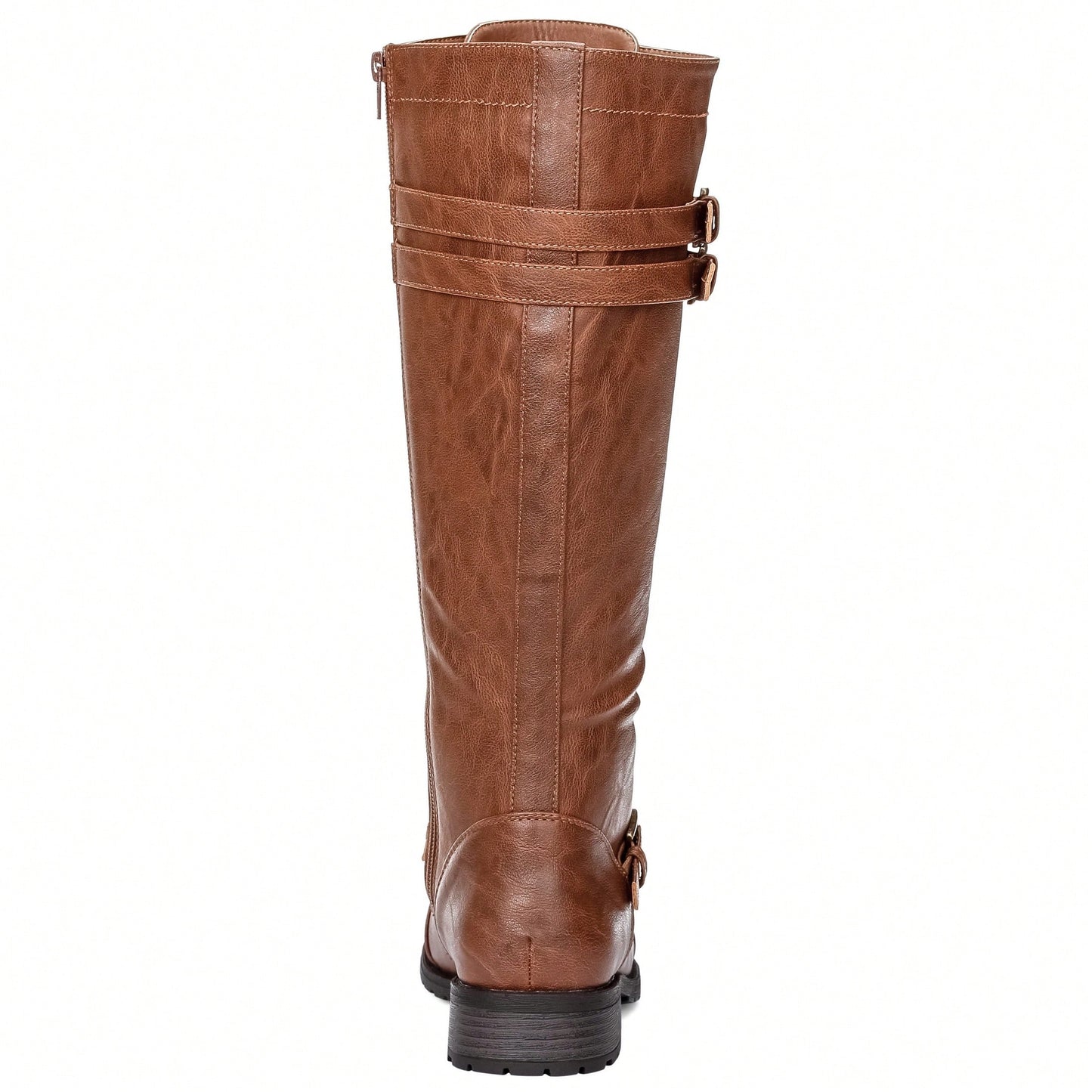 Women's Knee High Riding Boot Lace Up Boot Fashionable Buckle Wide Calf Knee High Boots Combat Boot