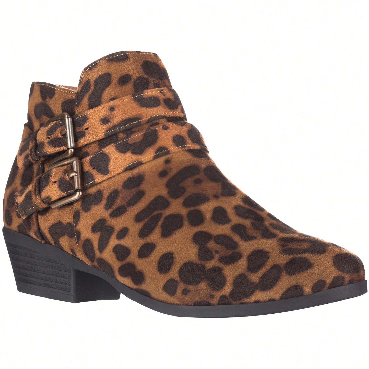 Women's Ankle Boots Low Heel Western Booties Chunky Heel Ankle Boots Round Toe Fashion Booties Casual Ankle Boot
