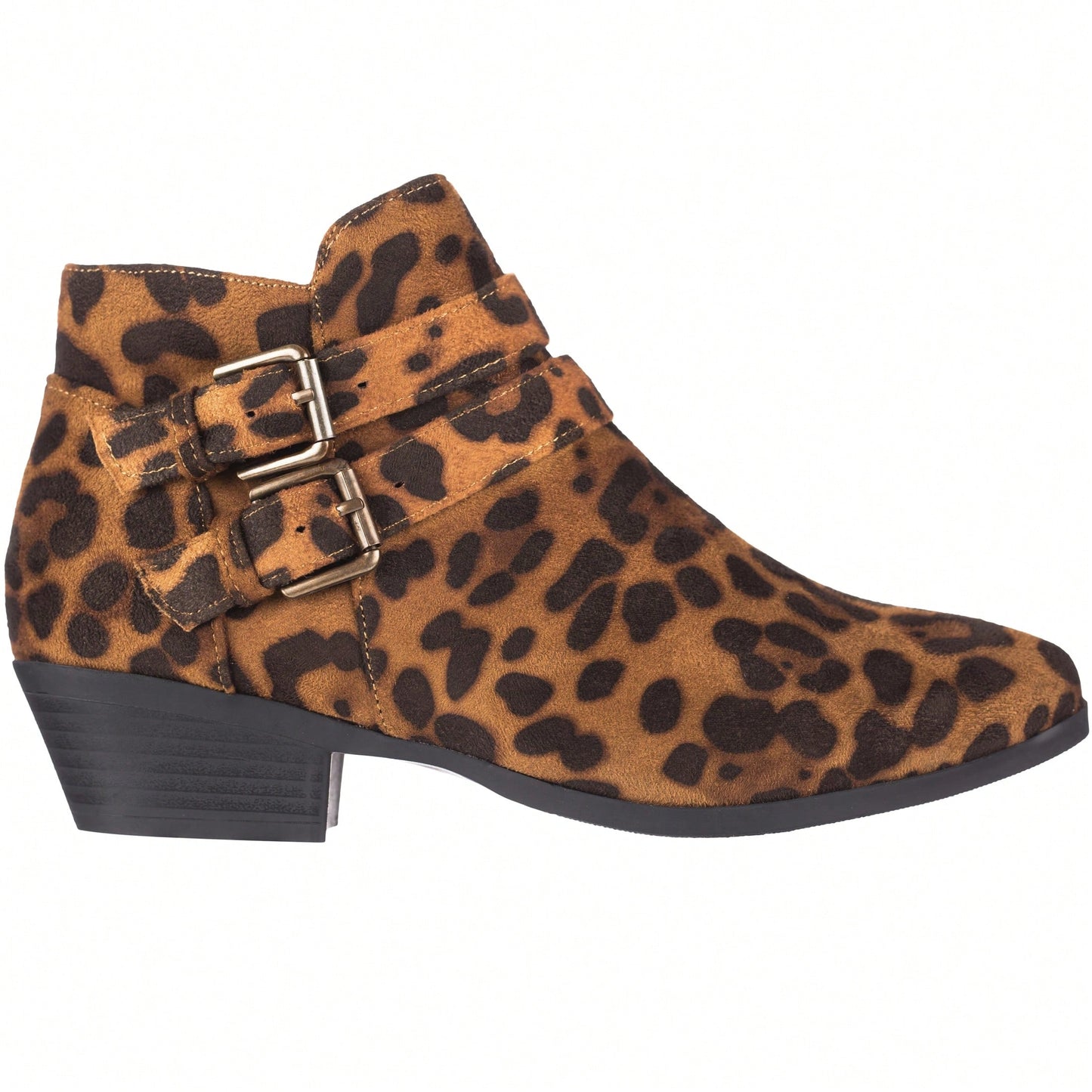 Women's Ankle Boots Low Heel Western Booties Chunky Heel Ankle Boots Round Toe Fashion Booties Casual Ankle Boot