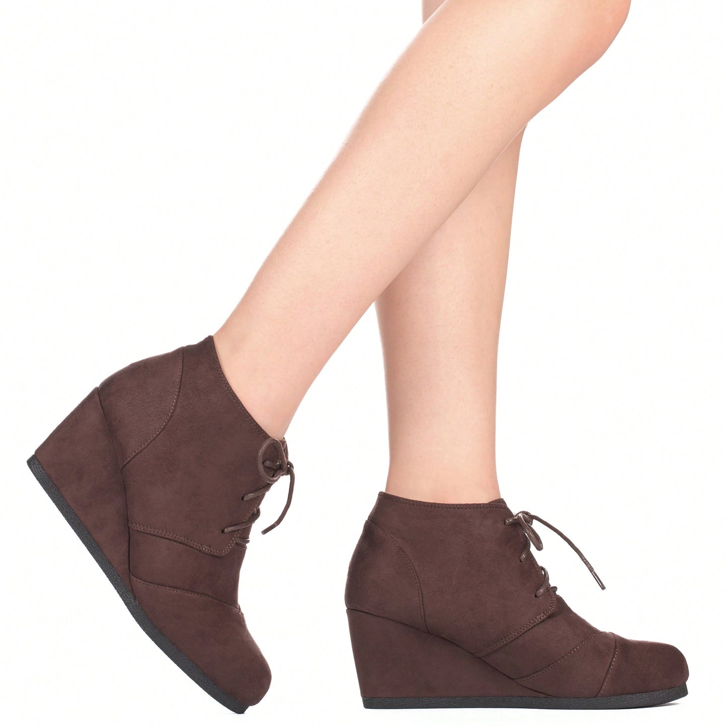 Women's Ankle Boots Wedge Heel Booties Casual Fashion Lace Up Low Wedge Heel Booties Shoes Low Wedges Platform Ankle Boots