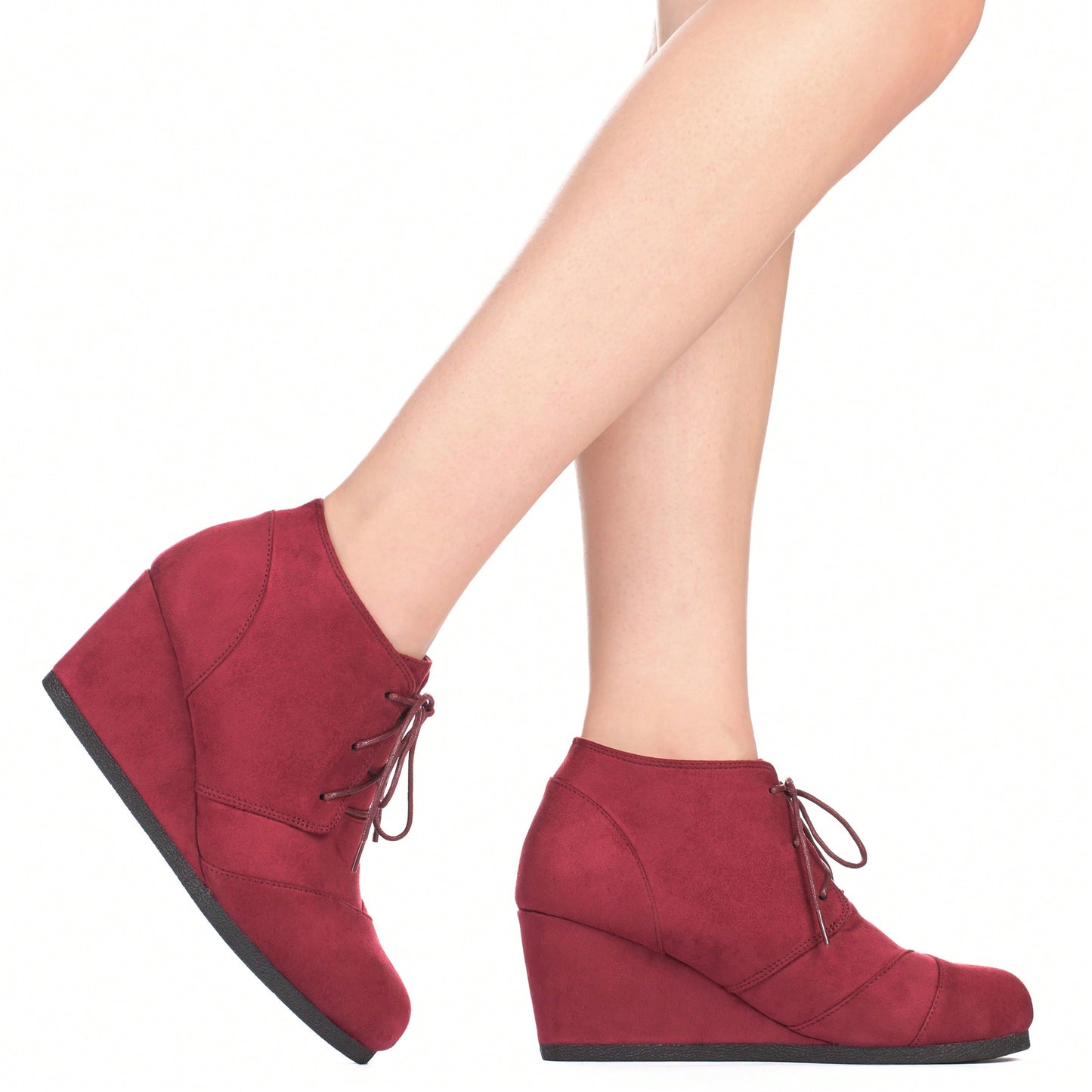Women's Ankle Boots Wedge Heel Booties Casual Fashion Lace Up Low Wedge Heel Booties Shoes Low Wedges Platform Ankle Boots