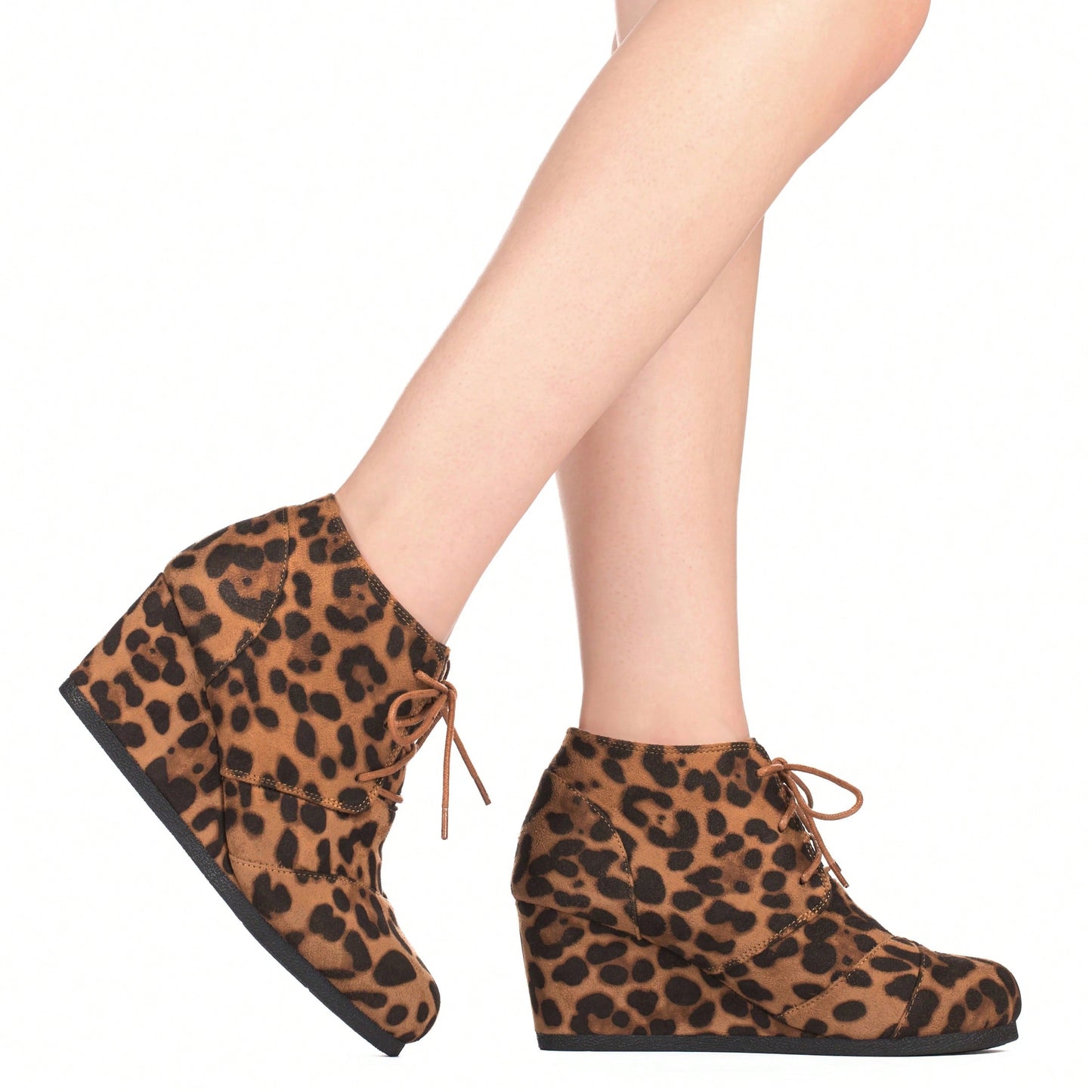 Women's Ankle Boots Wedge Heel Booties Casual Fashion Lace Up Low Wedge Heel Booties Shoes Low Wedges Platform Ankle Boots