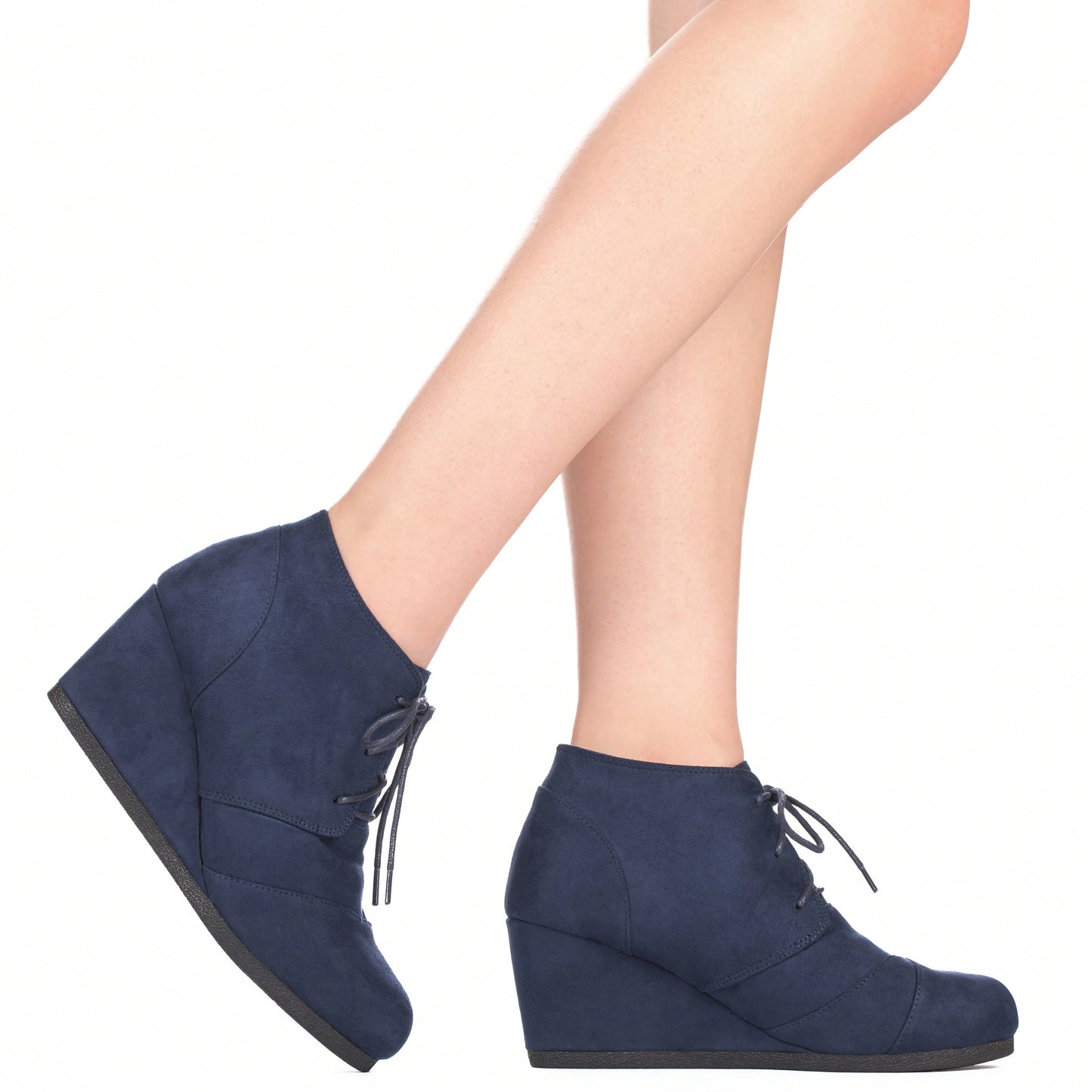 Women's Ankle Boots Wedge Heel Booties Casual Fashion Lace Up Low Wedge Heel Booties Shoes Low Wedges Platform Ankle Boots
