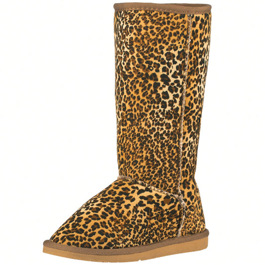 Women's Snow Boots Fleece Lined Solid Color Mid-Calf Flat Snow Boots For Winter Mid Calf Winter Snow Boots