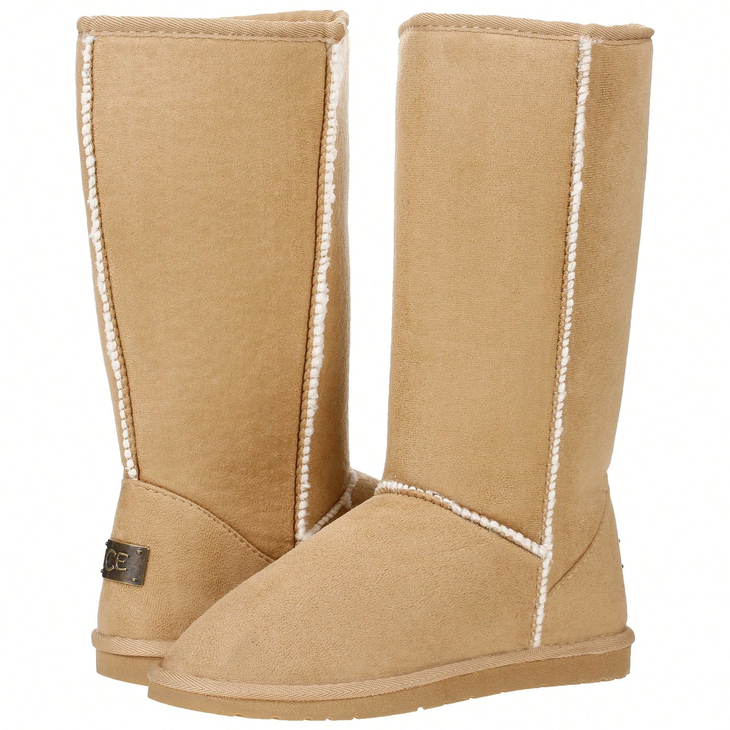 Women's Snow Boots Fleece Lined Solid Color Mid-Calf Flat Snow Boots For Winter Mid Calf Winter Snow Boots