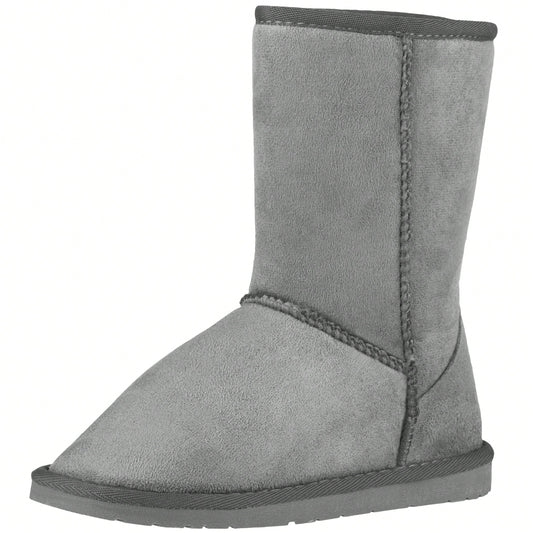 Women's Snow Boots Fleece Lined Solid Color Mid-Calf Flat Snow Boots For Winter Mid Calf  Short Snow Boots