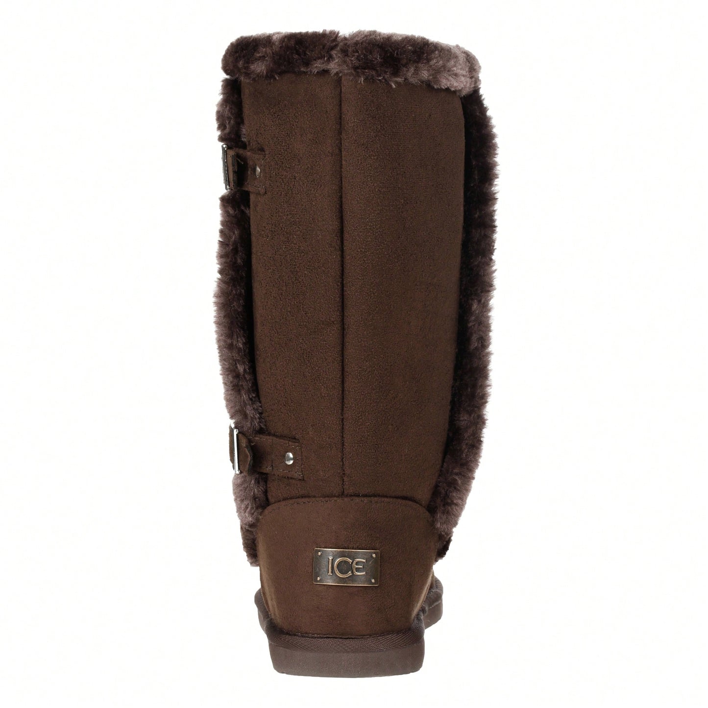 Women's Snow Boots Fleece Lined Solid Color Mid-Calf Flat Snow Boots For Winter Mid Calf Winter Snow Boots With Buckle