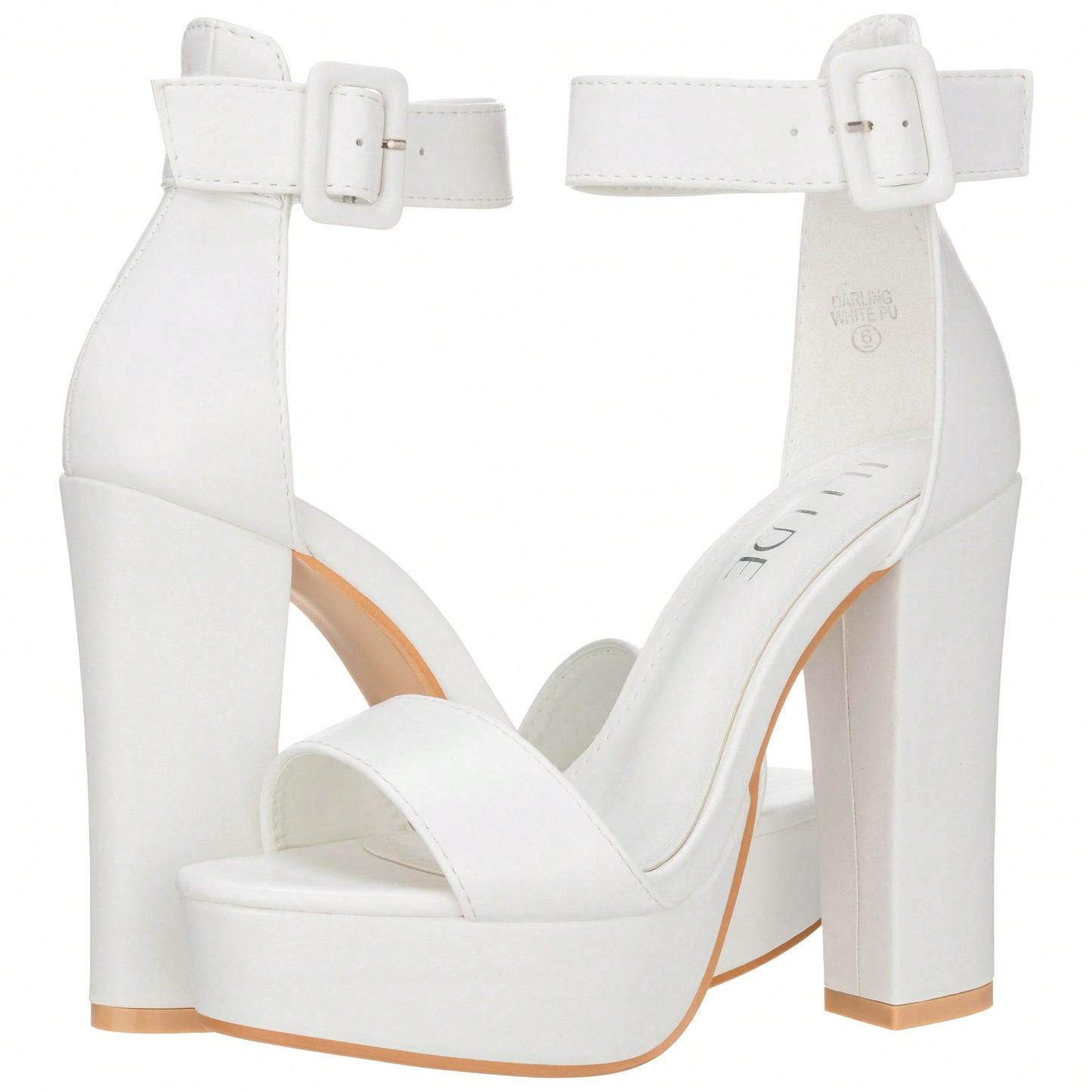 Women High Heel Chunky Heeled Sandals Platform Heels Ankle Strap Sandals Open Toe Heels Chunky Block Dressy Pumps Sandals High Heel Chunky Block Platform Heels
