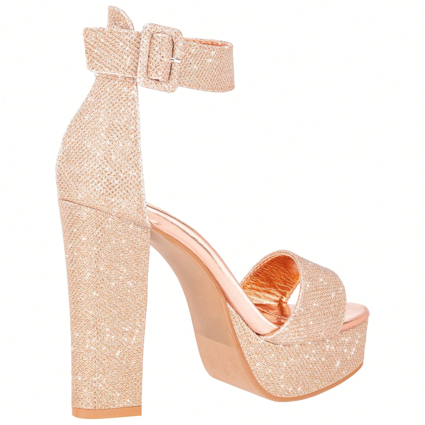 Women High Heel Chunky Heeled Sandals Platform Heels Ankle Strap Sandals Open Toe Heels Chunky Block Dressy Pumps Sandals High Heel Chunky Block Platform Heels