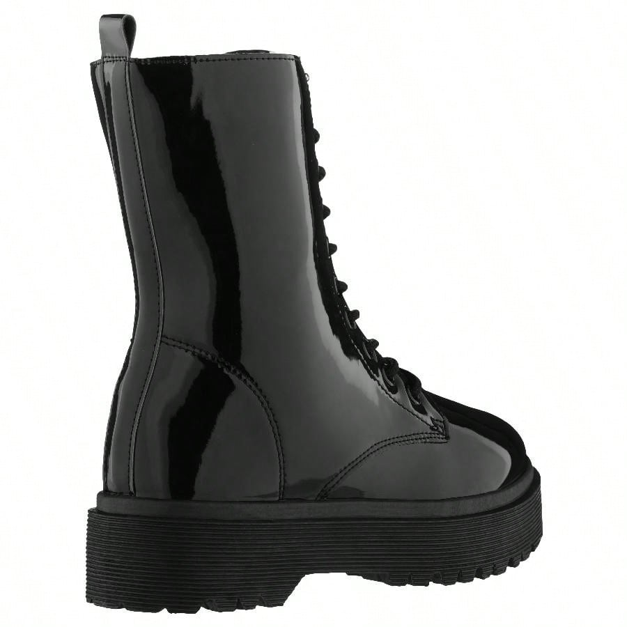 Women Lace-Up Front Combat Boots Fashionable Round Toe Low Heel Boots Chunky Platform Combat Boot Short Boots With Thick Sole Bottom Ankle Boots