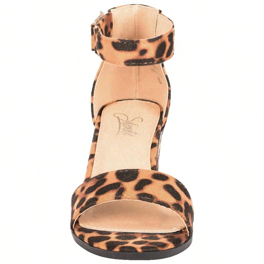 Women Chunky Heeled Ankle Strap Sandals Elegant Open Toe Sandals Ankle Strap Heeled Sandals