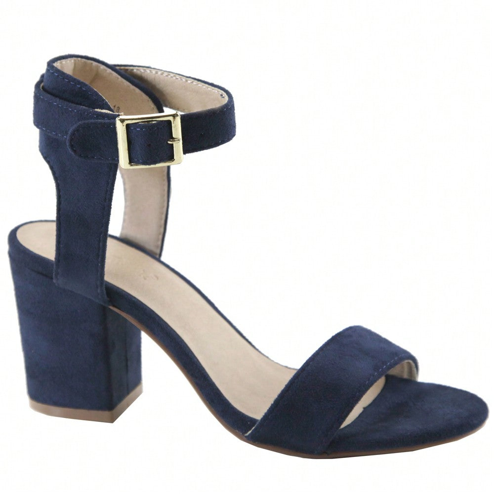 Women Chunky Heeled Ankle Strap Sandals Elegant Open Toe Sandals Ankle Strap Heeled Sandals