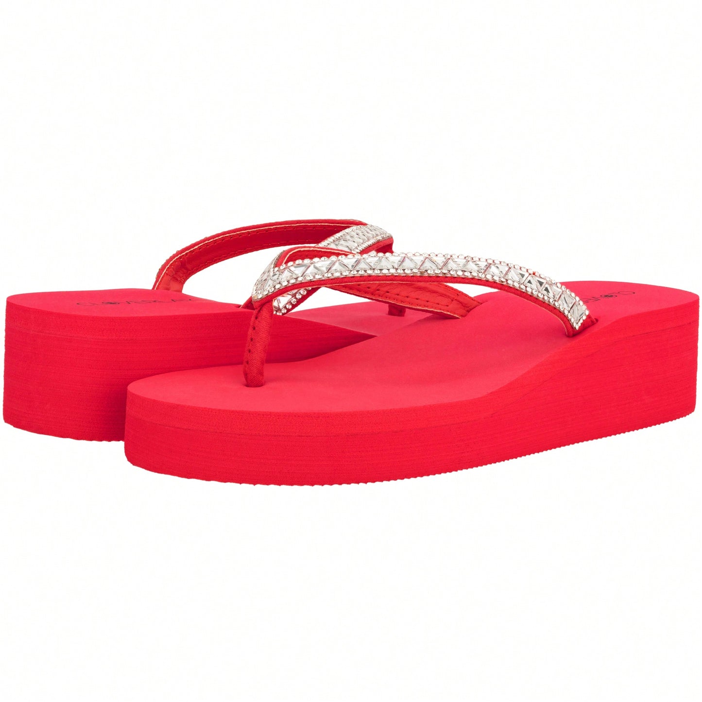 Women Rhinestone Decor Flip Flops Glamorous Summer Flip Flops Toe Post Vacation Fashion Black Flip Flops Summer Fashion Sandals