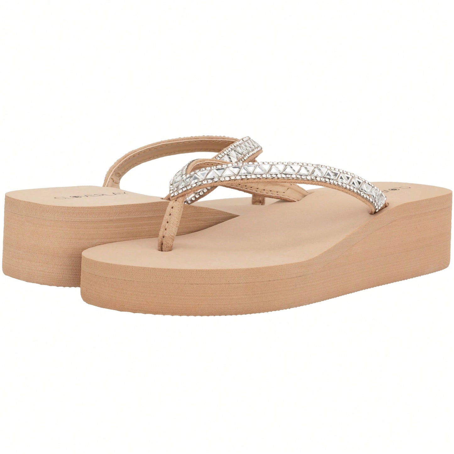 Women Rhinestone Decor Flip Flops Glamorous Summer Flip Flops Toe Post Vacation Fashion Black Flip Flops Summer Fashion Sandals