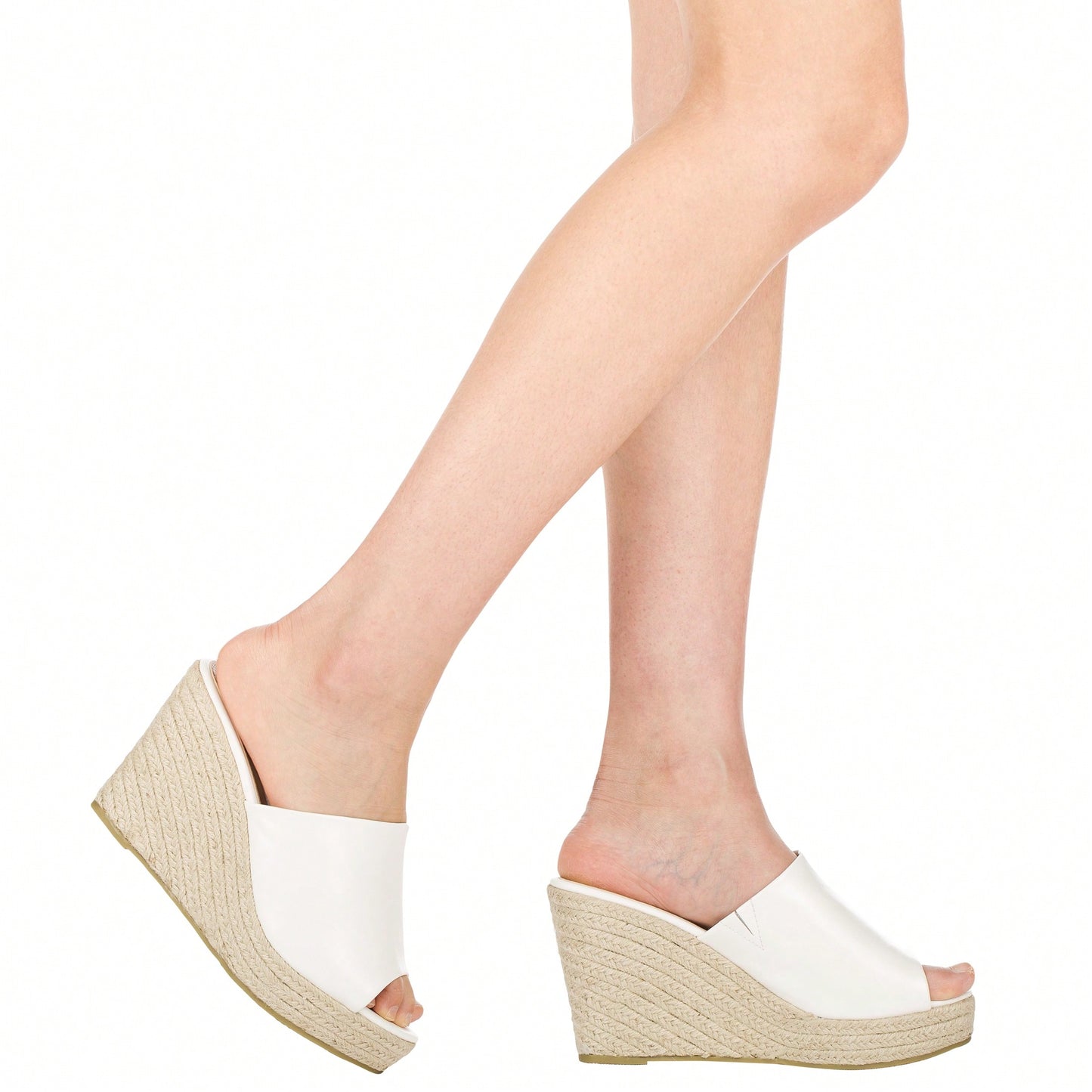 Women's Wedge Sandal Espadrille Platform Slip On Open Toe Wedge Heel Sandals