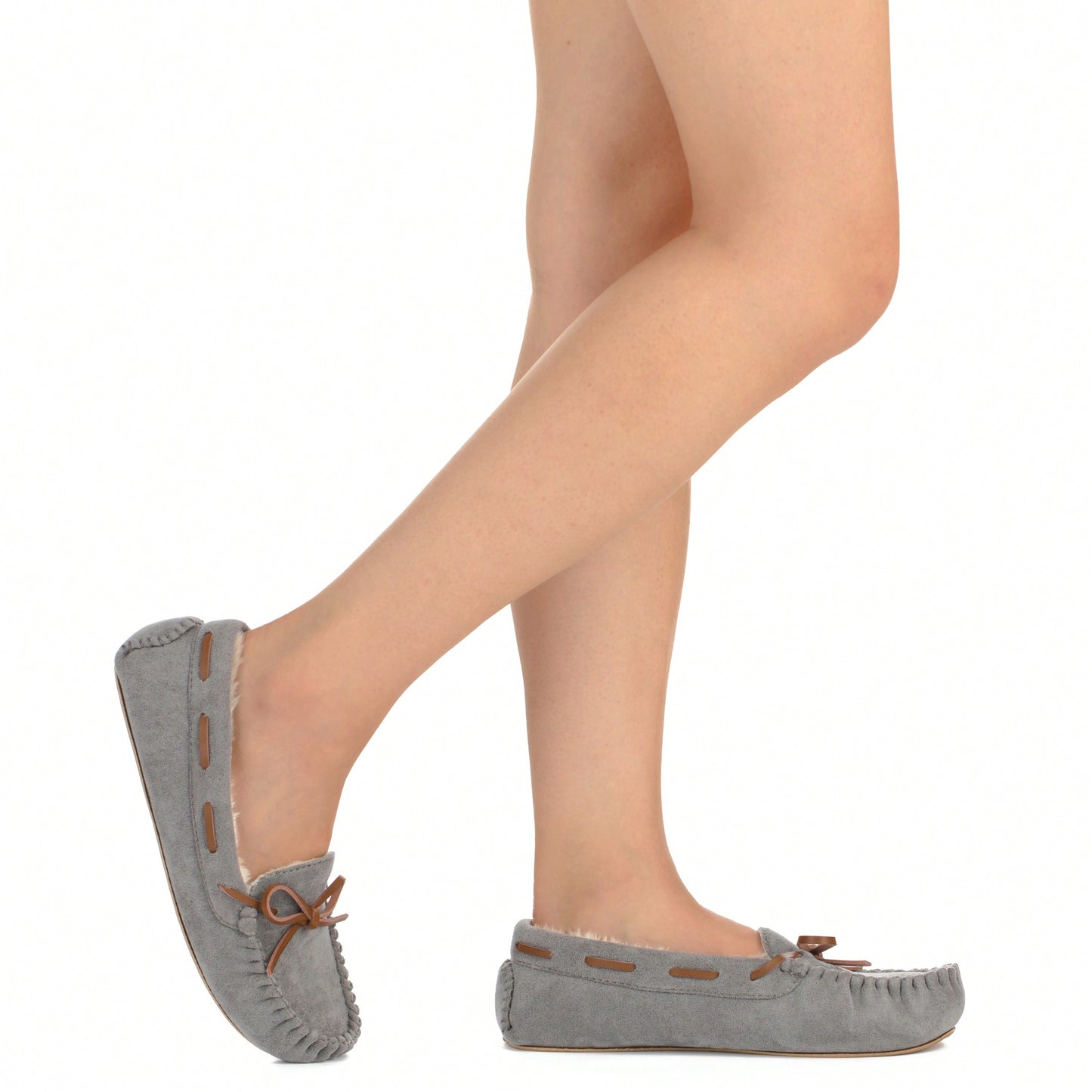 Women House Slippers Faux Furs Indoor Outdoor Moccasin Shoes Fuzzy Fluffy Furry Loafers Warm Flat Shoes Furry Slippers