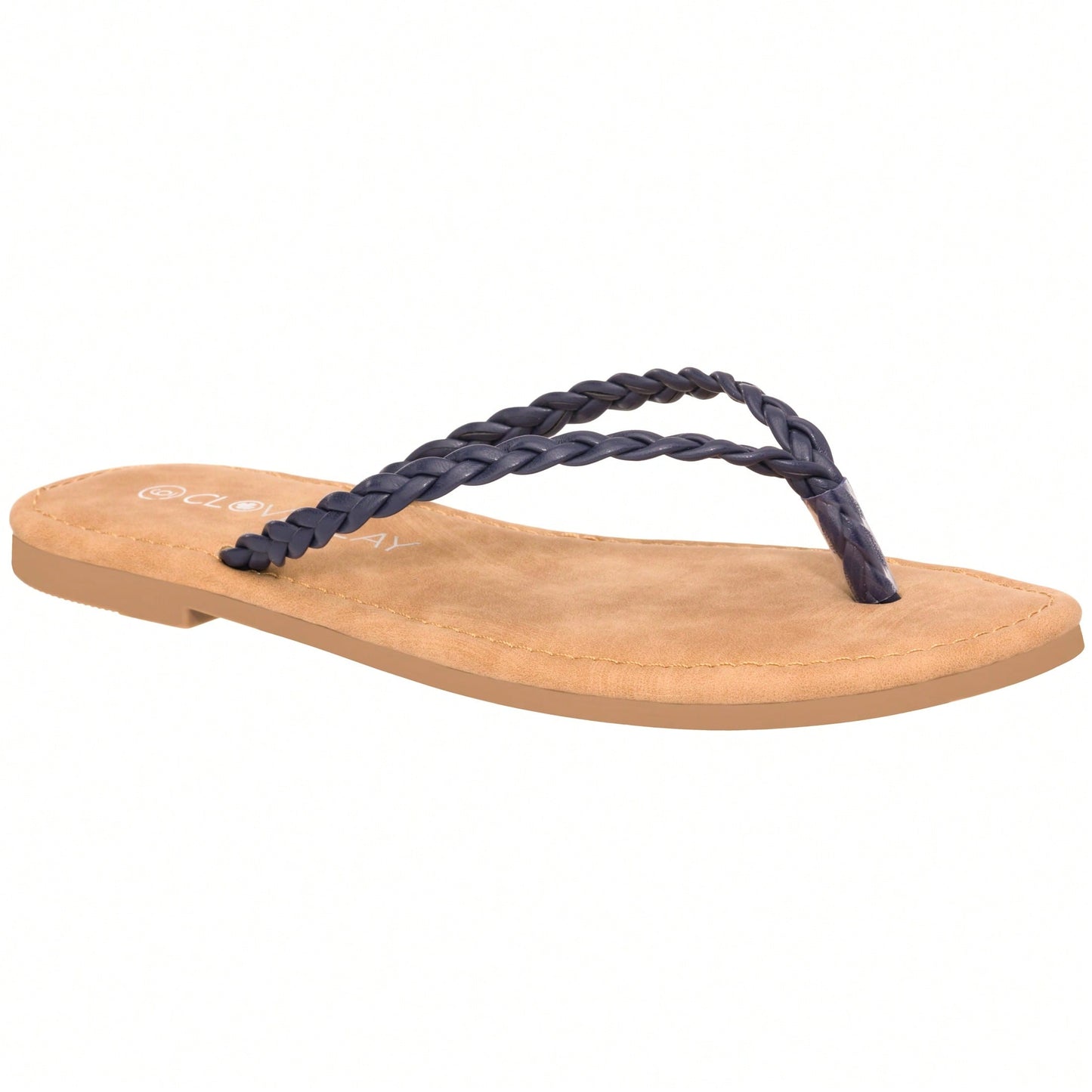 Women Braided Detail Flat Sandals Woven Pattern Sandals Open Toe Slip-On Summer Flip Flops