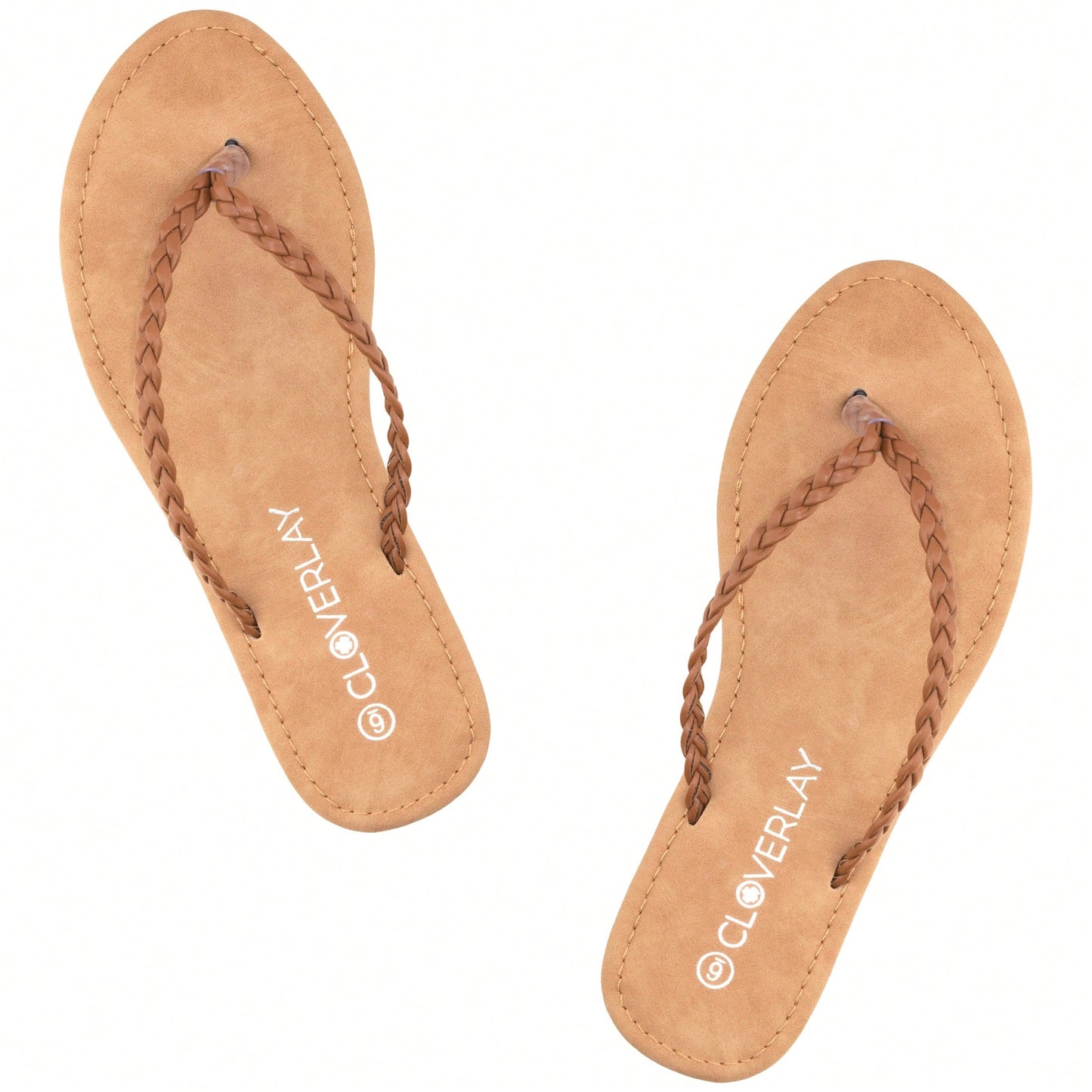Women Braided Detail Flat Sandals Woven Pattern Sandals Open Toe Slip-On Summer Flip Flops