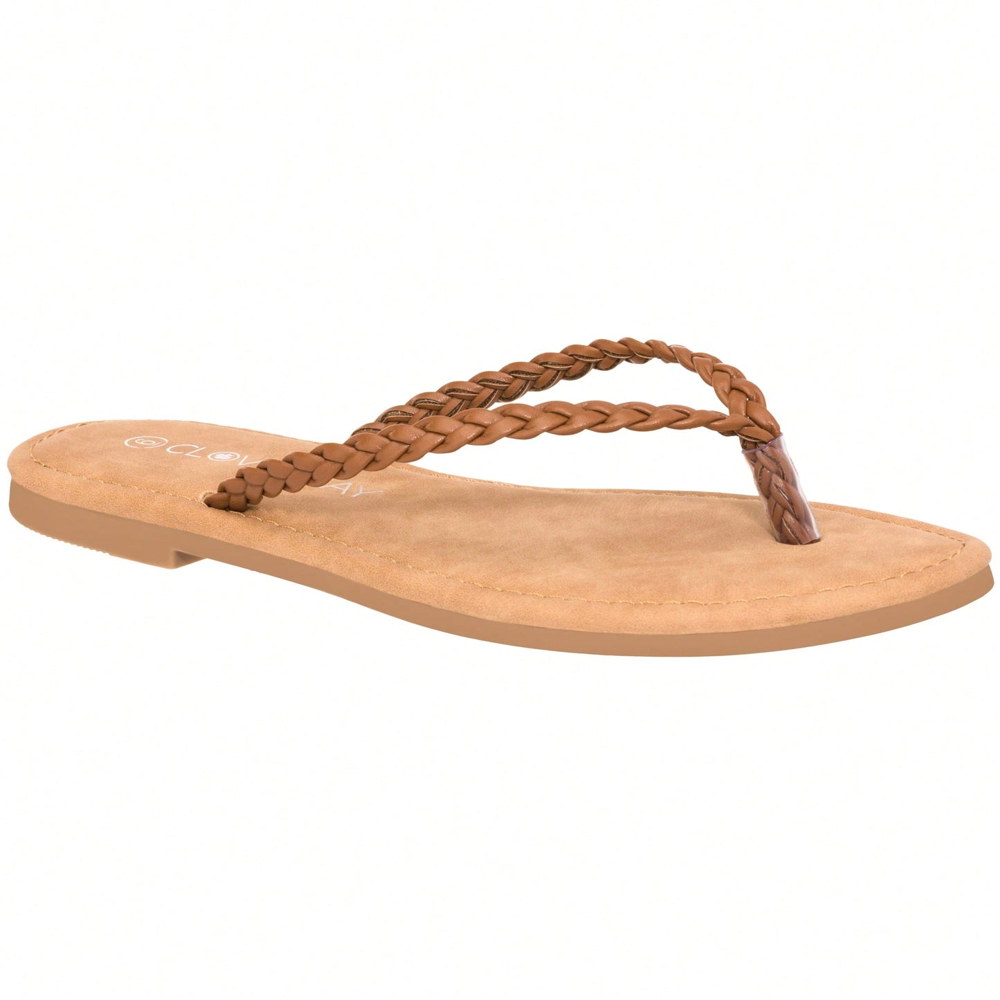 Women Braided Detail Flat Sandals Woven Pattern Sandals Open Toe Slip-On Summer Flip Flops