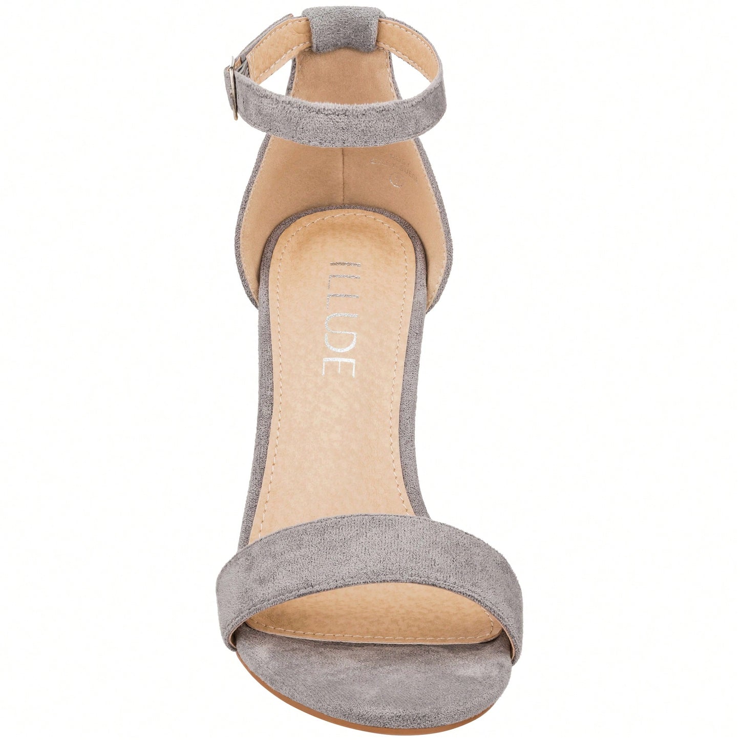 Women Chunky Heeled Ankle Strap Sandals Elegant Single Band Buckle Decor Sandals High Heel Sandals Open Toe Ankle Strap Sandals Heels