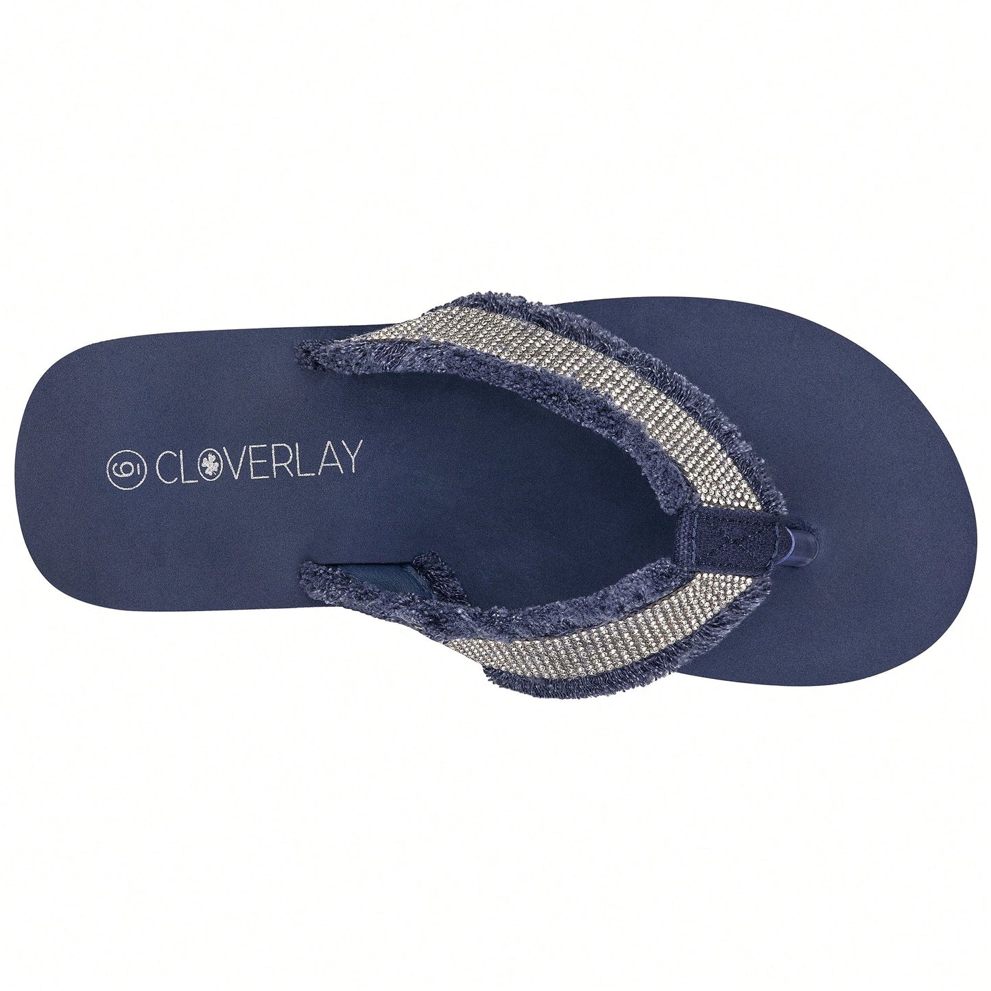 Women's Fashionable Rhinestone Decor Flip Flops Thick Bottom Wedge Beach Sandals Platform Flip Flop Toe Post Design Slippers Summer Sandals