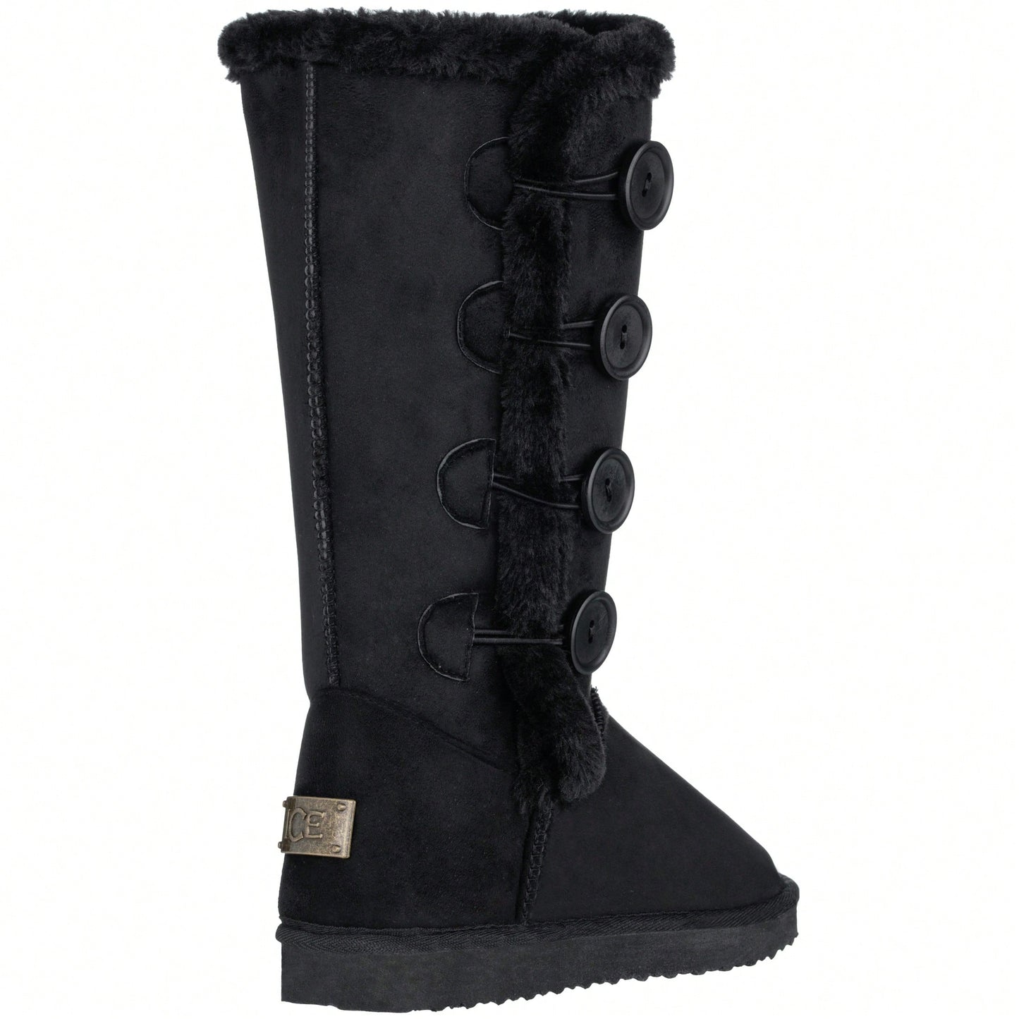 Women's Snow Boots Fleece Lined Solid Color Mid-Calf Flat Snow Boots Fur Lined Winter Boots