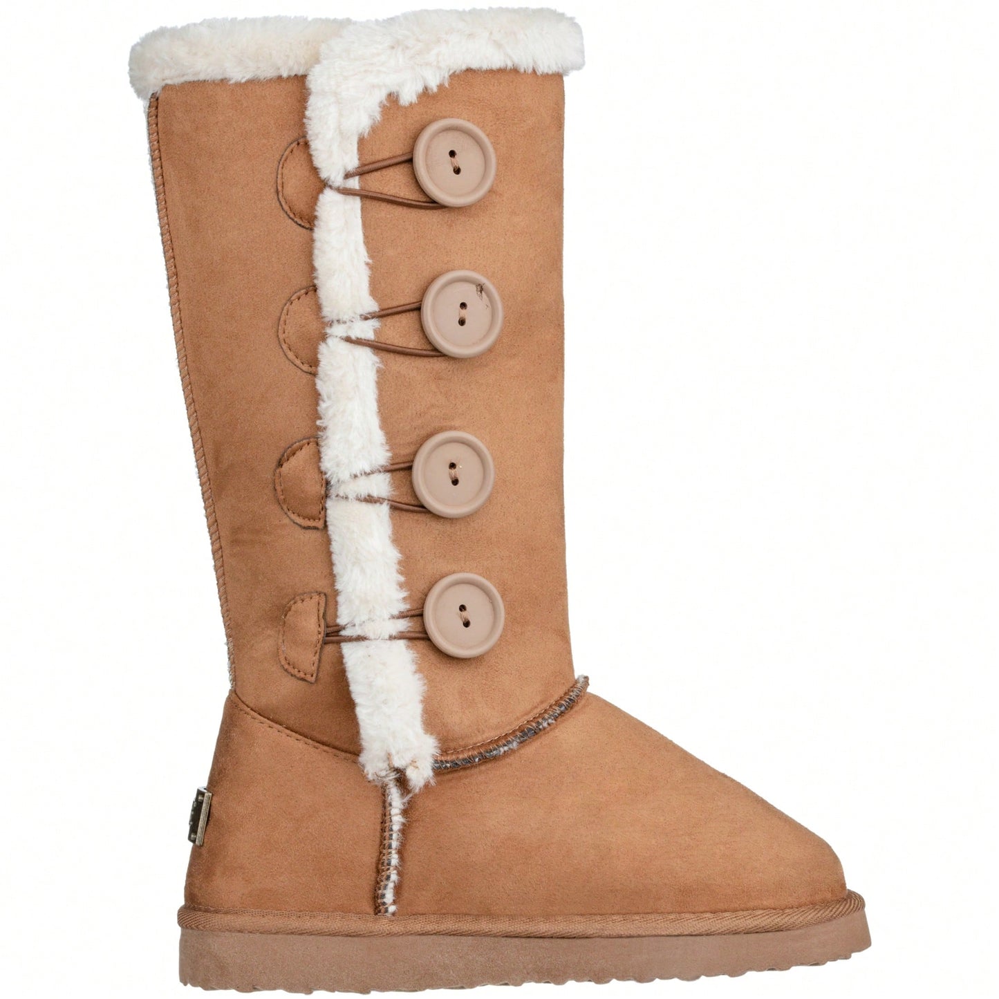 Women's Snow Boots Fleece Lined Solid Color Mid-Calf Flat Snow Boots Fur Lined Winter Boots