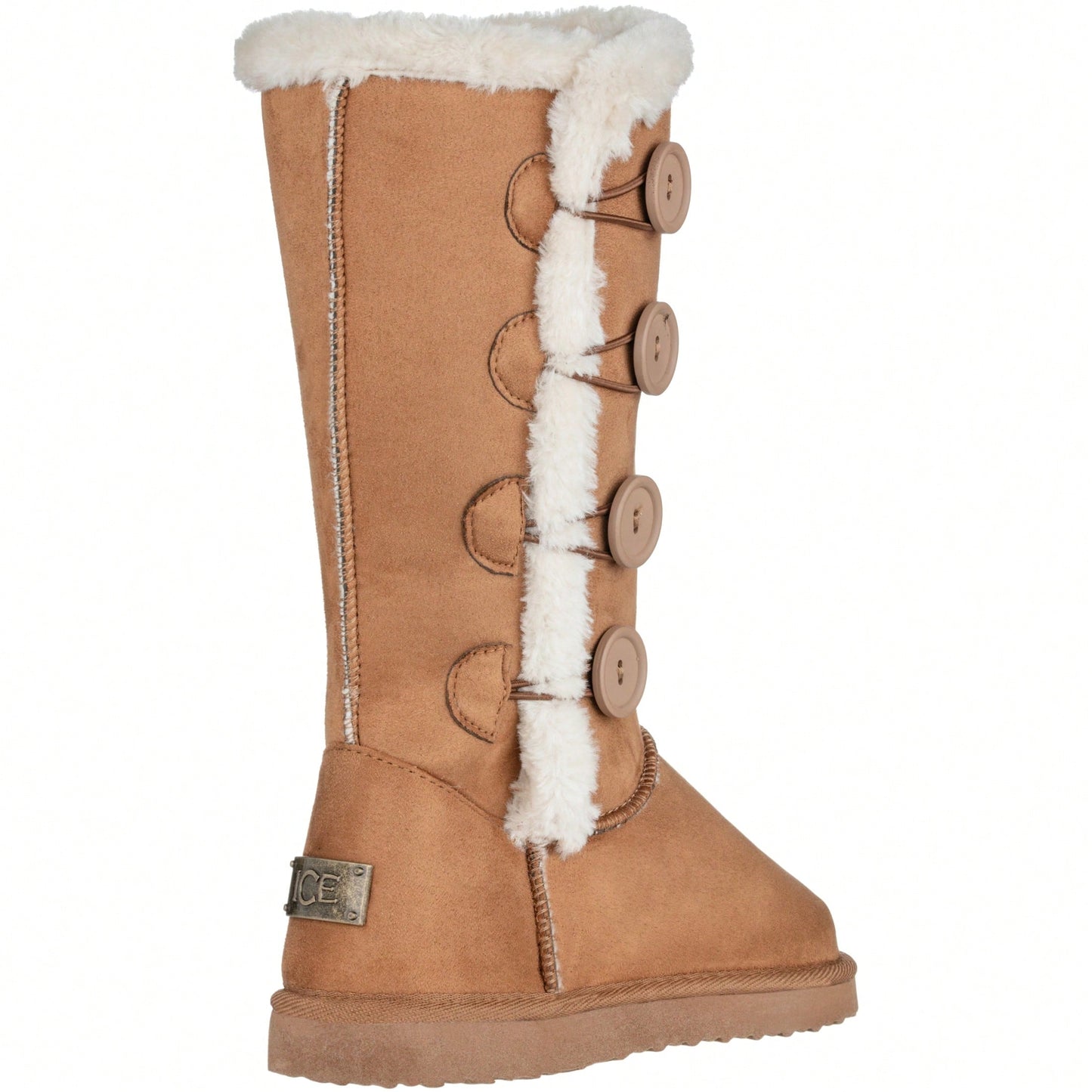 Women's Snow Boots Fleece Lined Solid Color Mid-Calf Flat Snow Boots Fur Lined Winter Boots