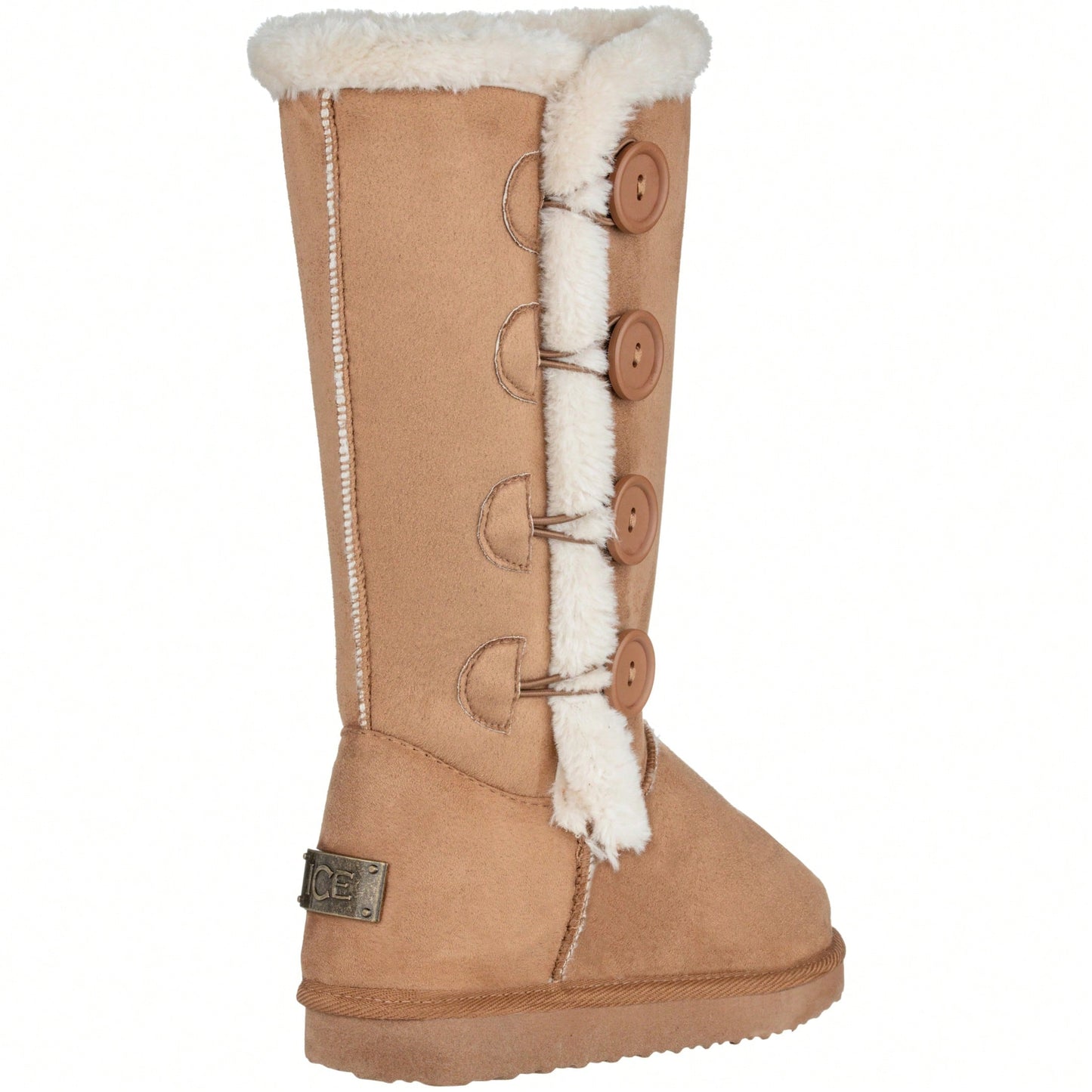 Women's Snow Boots Fleece Lined Solid Color Mid-Calf Flat Snow Boots Fur Lined Winter Boots