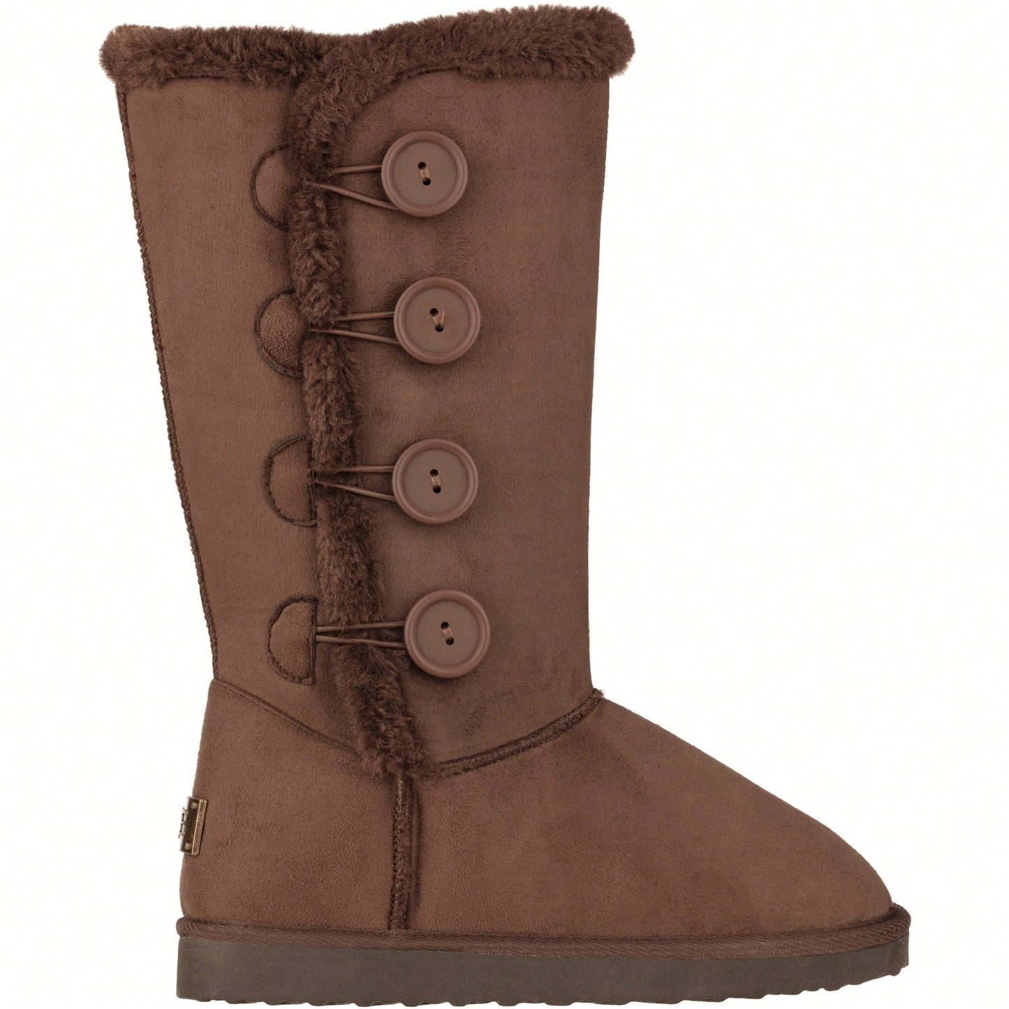 Women's Snow Boots Fleece Lined Solid Color Mid-Calf Flat Snow Boots Fur Lined Winter Boots