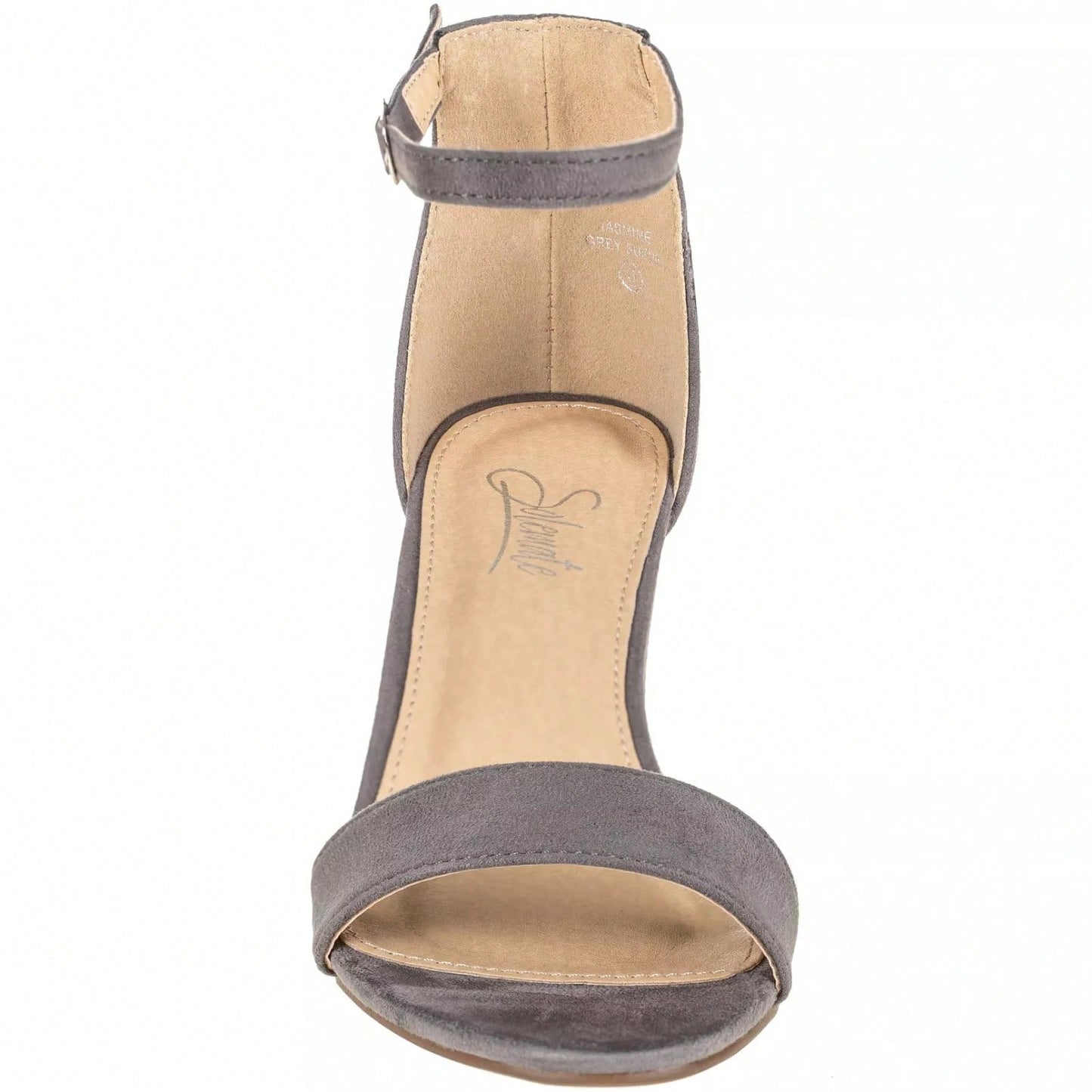 Women Buckle Decor Chunky Heeled Sandals Elegant Summer Ankle Strap Sandals Chunky Heeled Ankle Strap Sandals Low Heeled Sandal