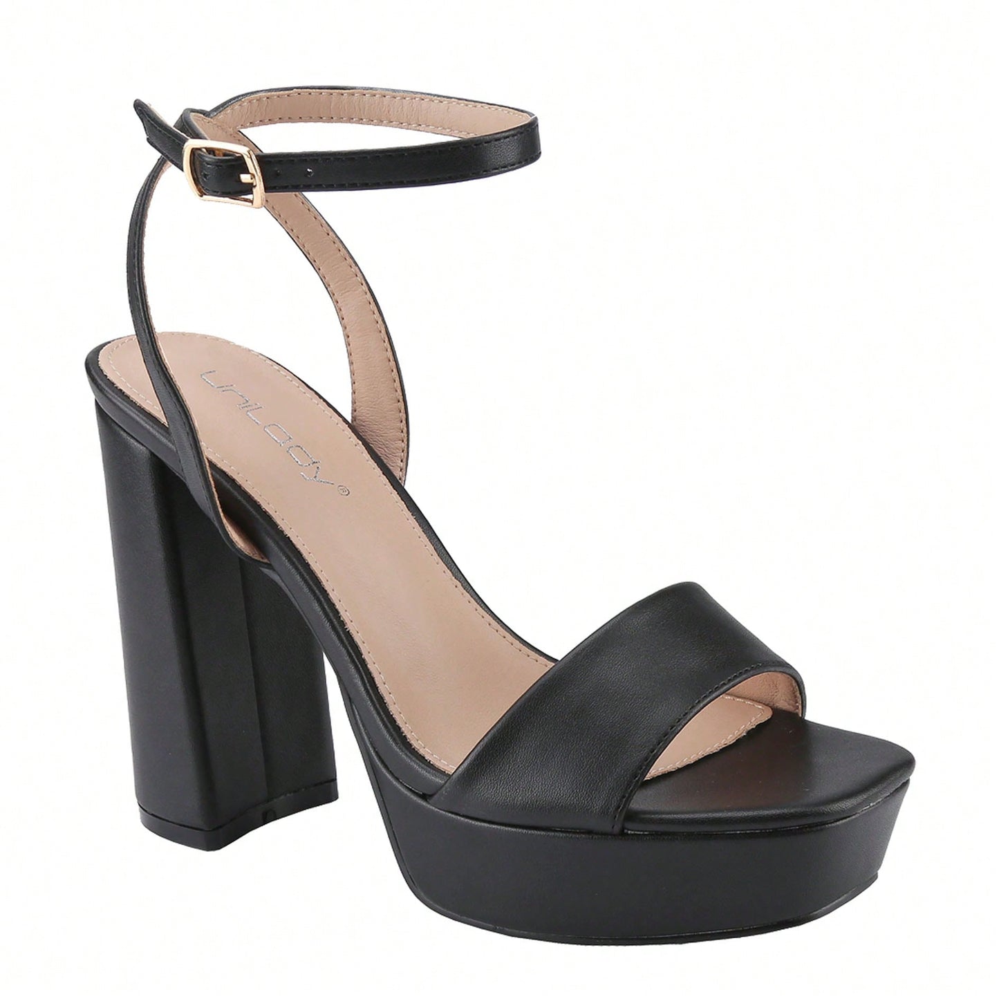 Women's Platform Heel Chunky Heeled Strappy Sandals Open Toe Chunky Heeled Sandal For Wedding Work Party Dress